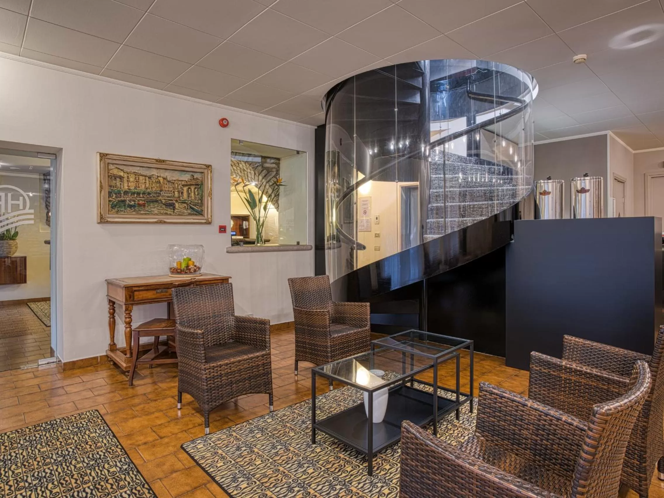 Lobby or reception in Hotel Piroscafo