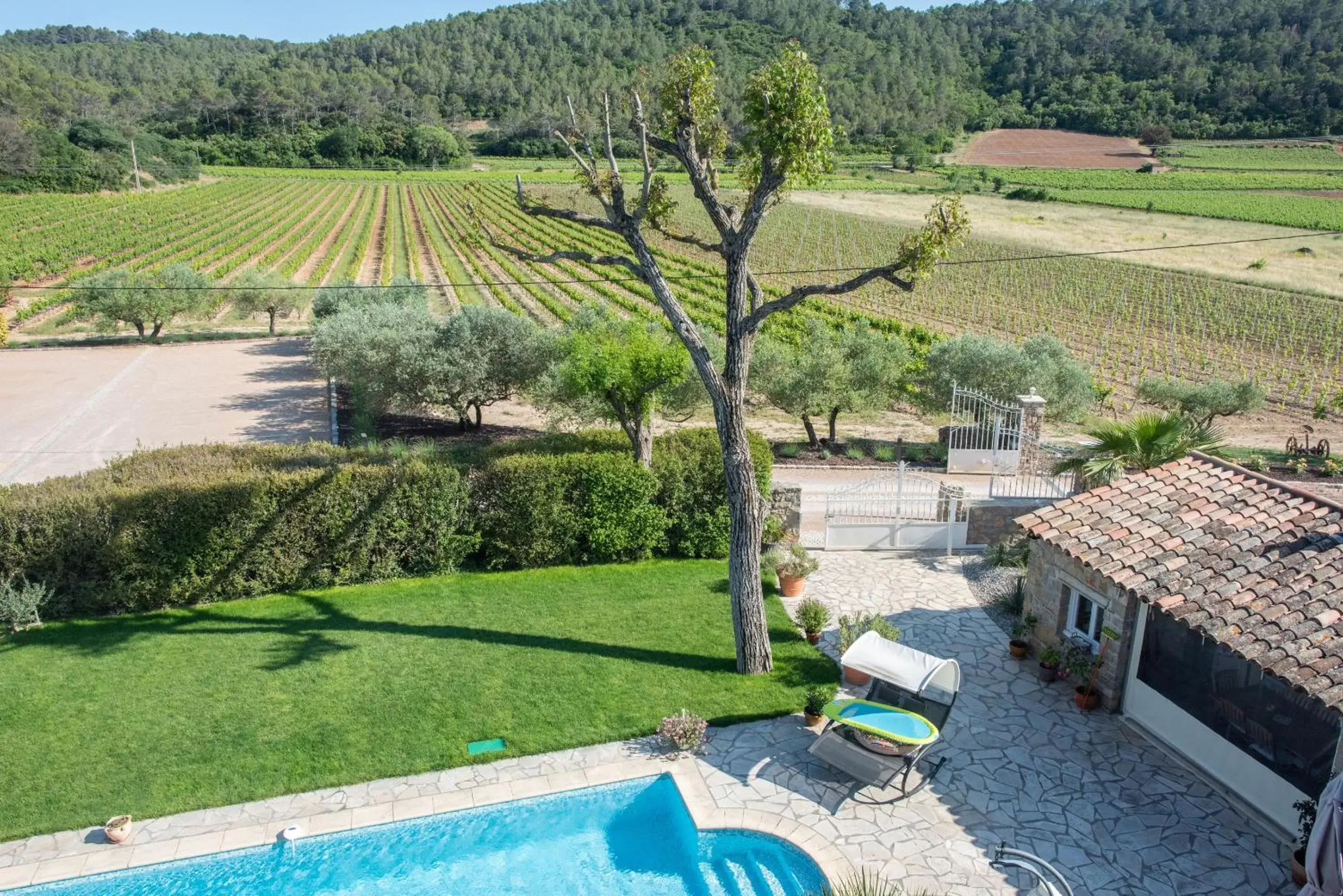 Pool View in Chateau de Sainte Croix