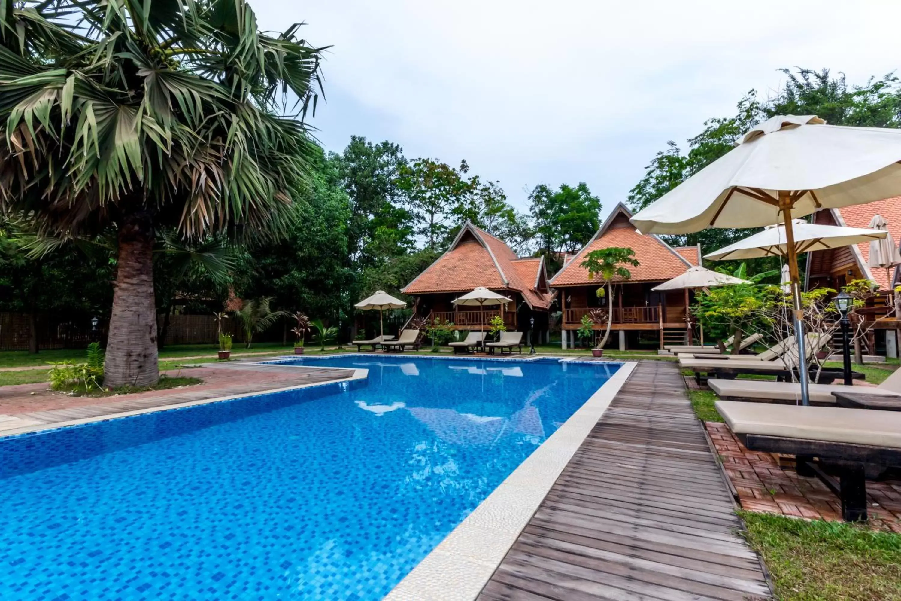 Pool view, Swimming Pool in Angkor Heart Bungalow