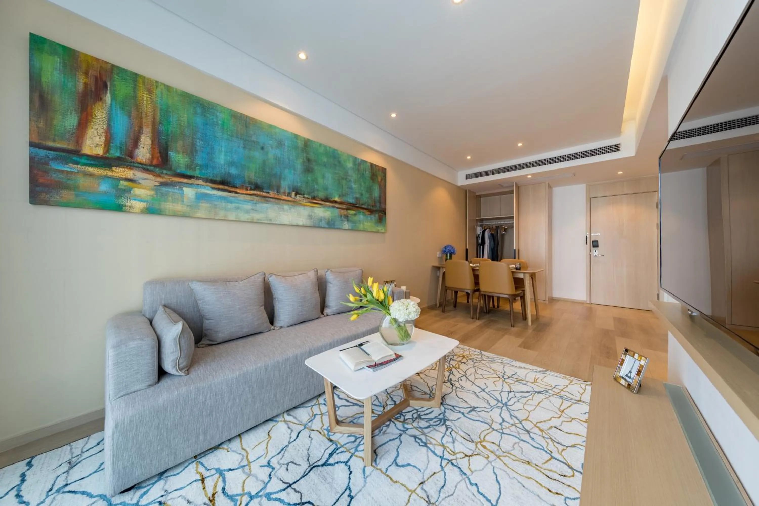 Living room in Sincere Residence Changfeng - Changfeng Ecological Business District - Near Exit 3 of Changfeng Park Station on Subway Line 15