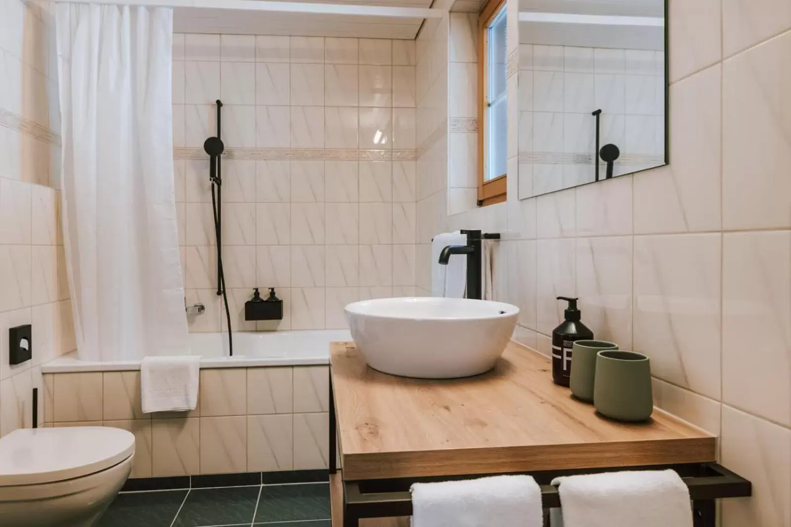 Shower, Bathroom in Hotel Fiescherblick