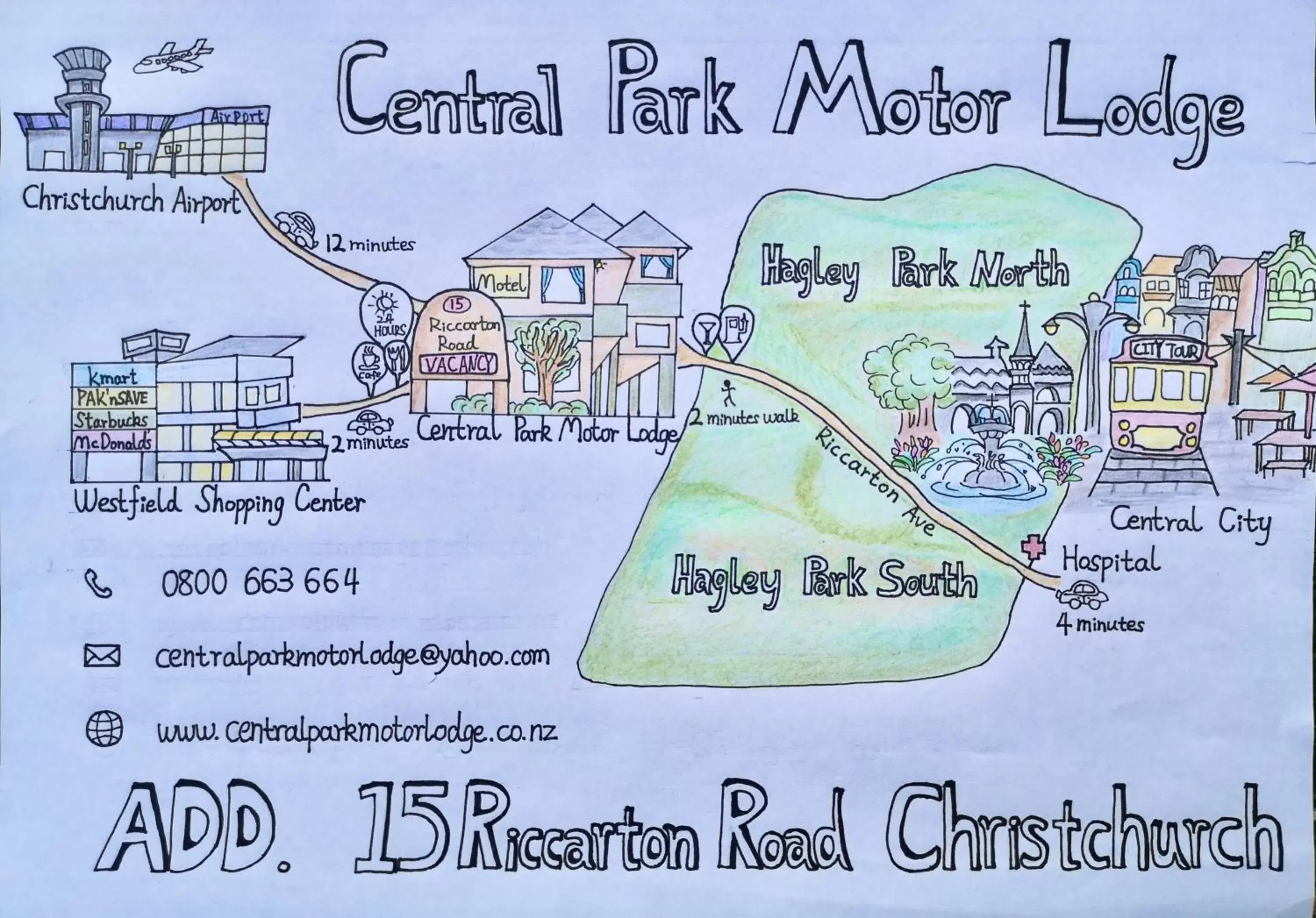 Property building, Floor Plan in Central Park Motor Lodge