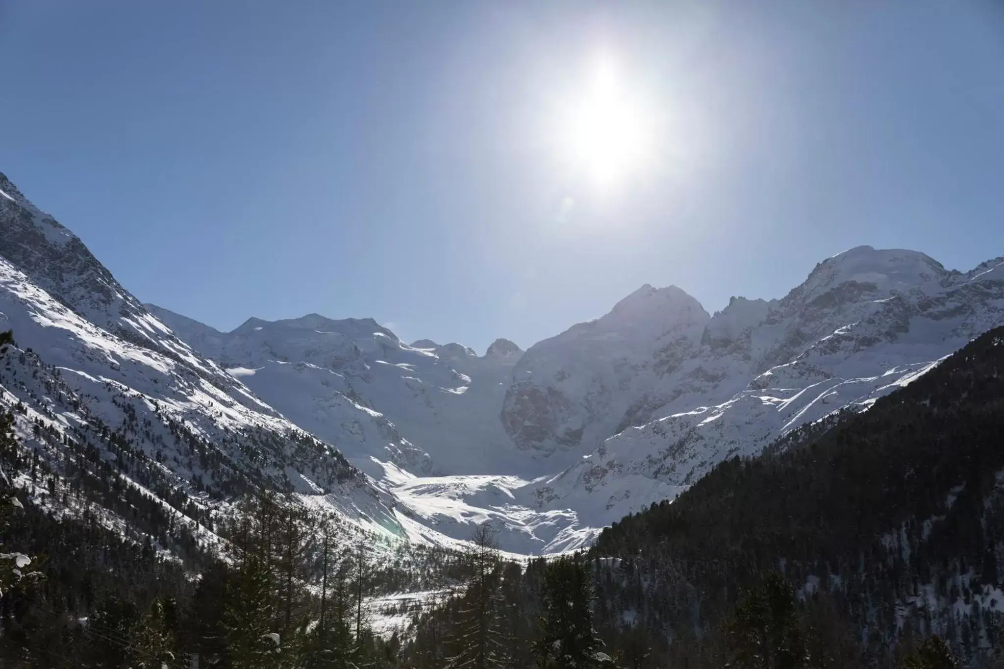 Natural landscape, Winter in Hotel Bernina