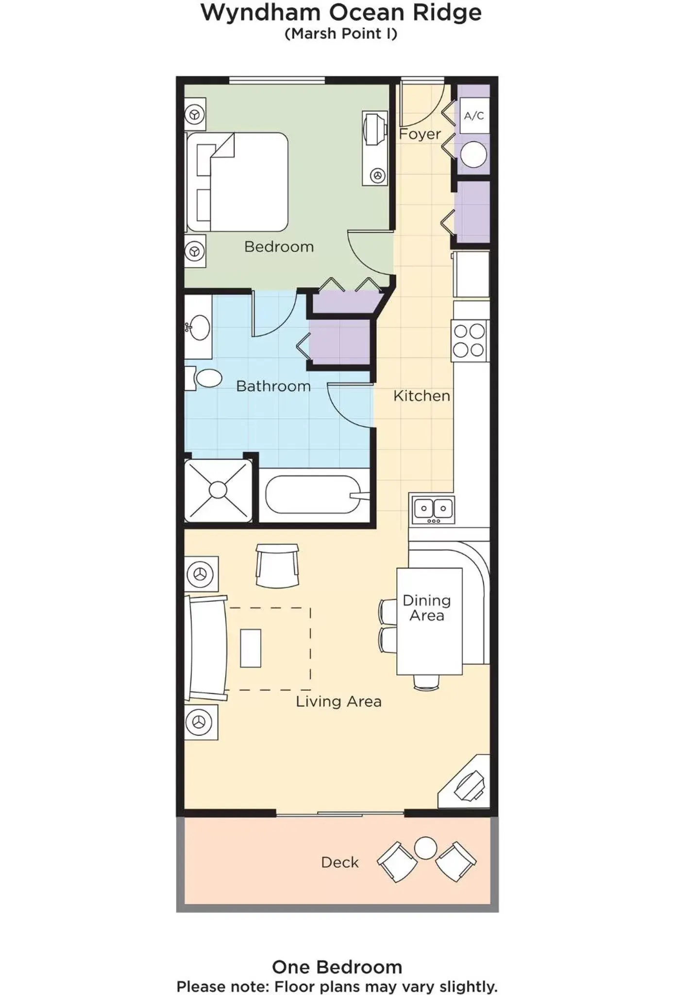 Floor Plan in Club Wyndham Ocean Boulevard