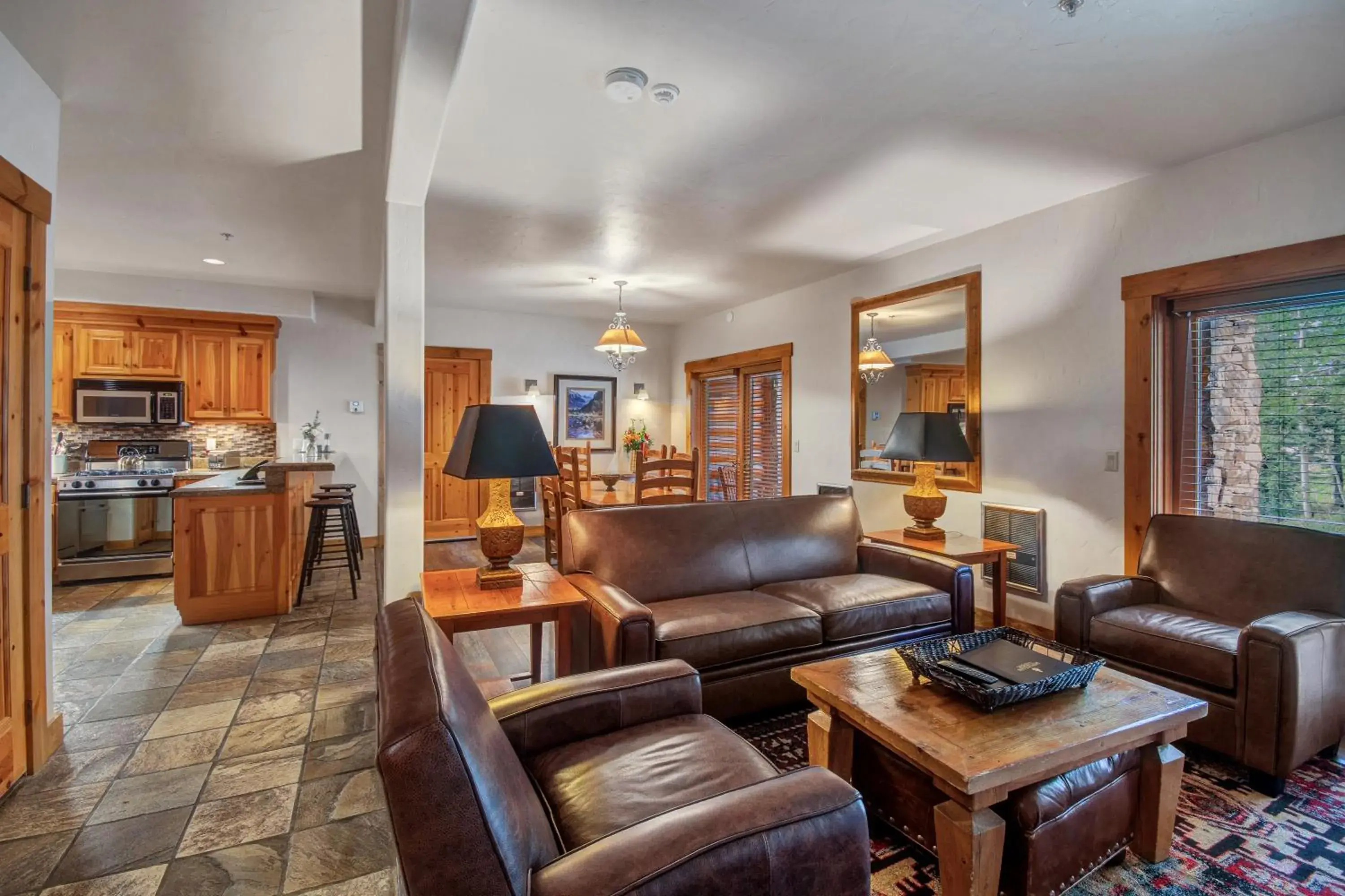 Living room in Mountain Lodge at Telluride