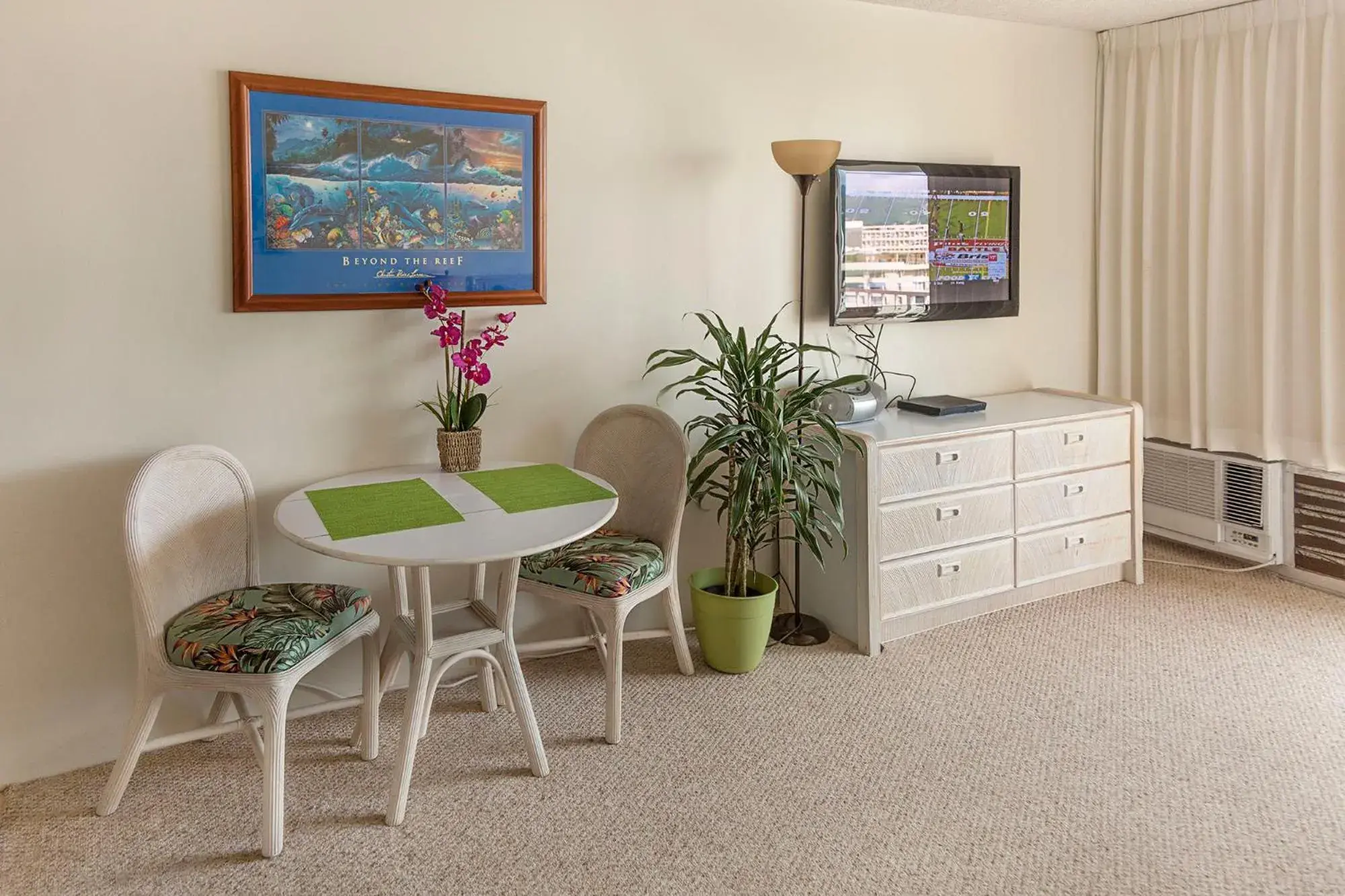 TV and multimedia, TV/Entertainment Center in Tropical Studios at Marine Surf Waikiki - FREE PARKING - BEST LOCATION - FULL KITCHEN - SWIMMING POOL