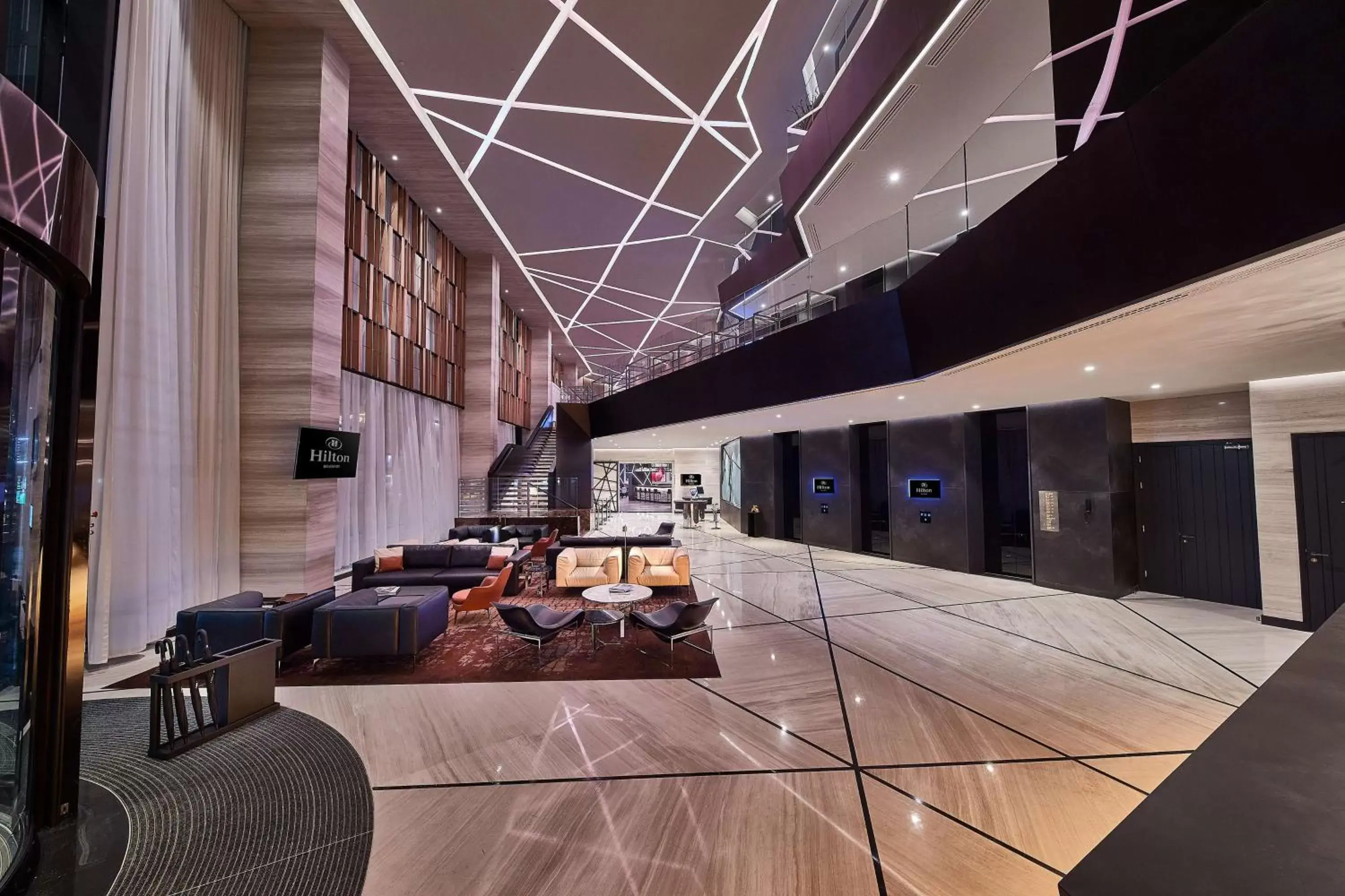Lobby or reception in Hilton Belgrade Lobby or reception in Hilton Belgrade