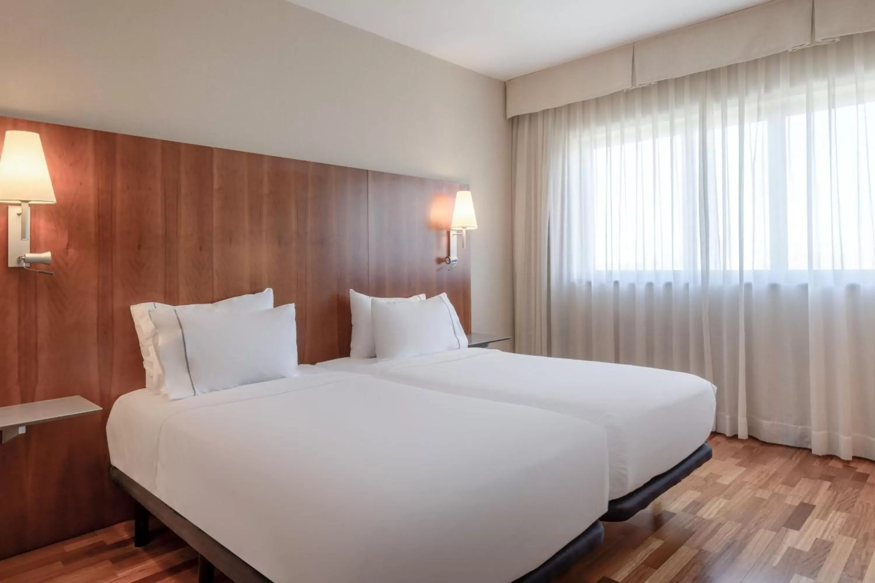 Photo of the whole room, Bed in AC Hotel Alcalá de Henares by Marriott