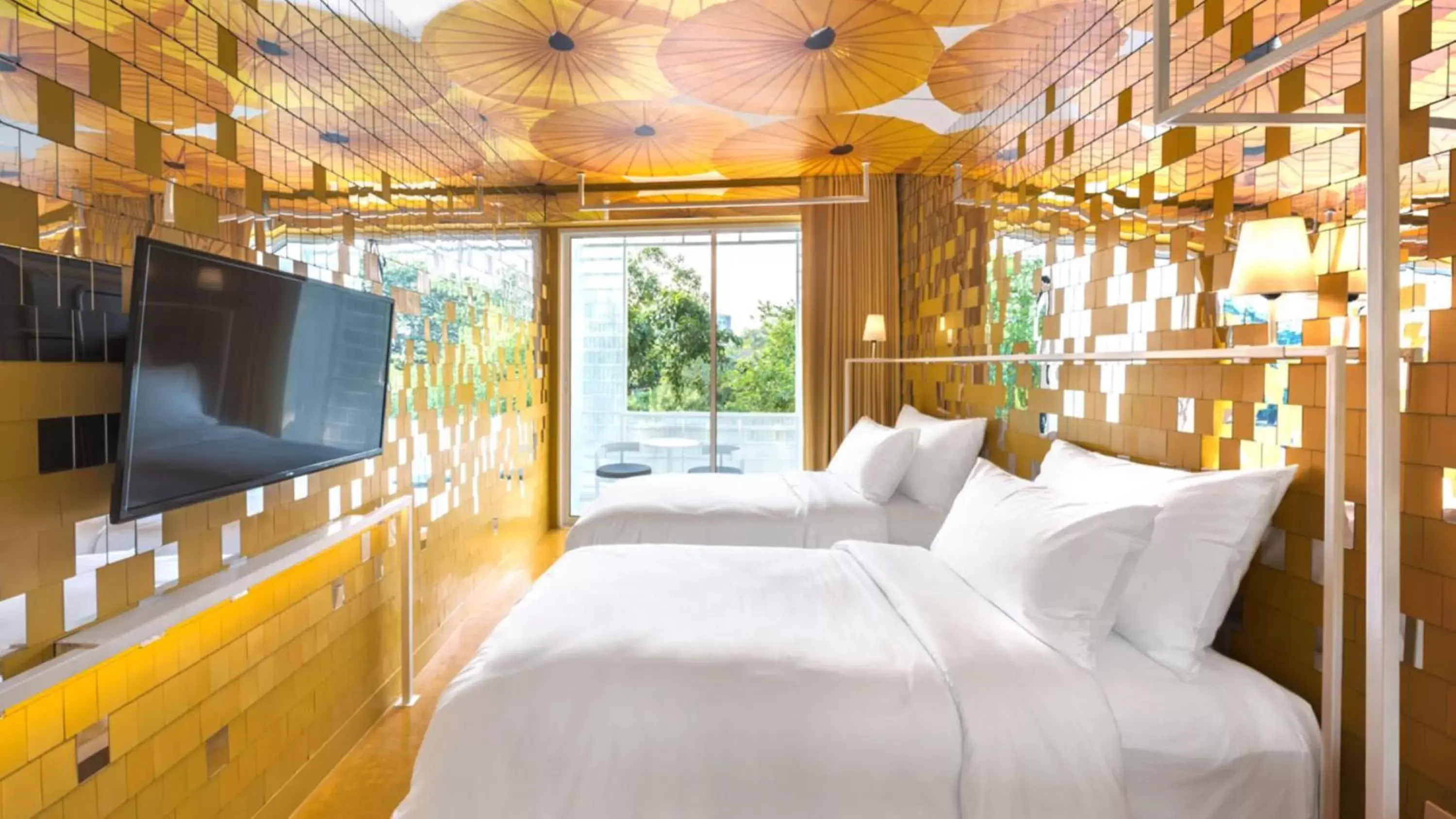 Communal lounge/ TV room, Bed in Little Shelter Hotel Chiangmai Communal lounge/ TV room, Bed in Little Shelter Hotel Chiangmai