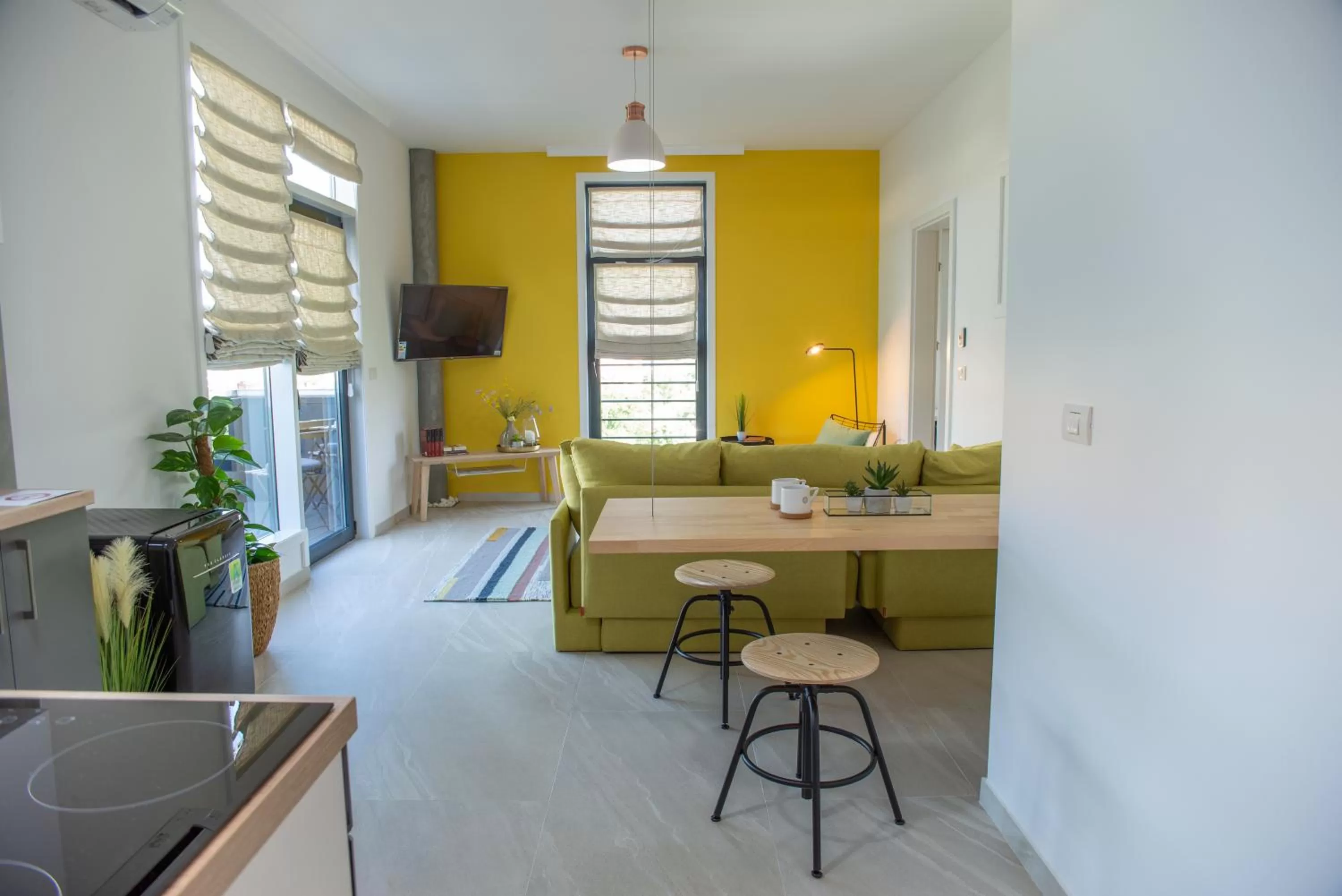 Living room, Seating Area in Steel Residence