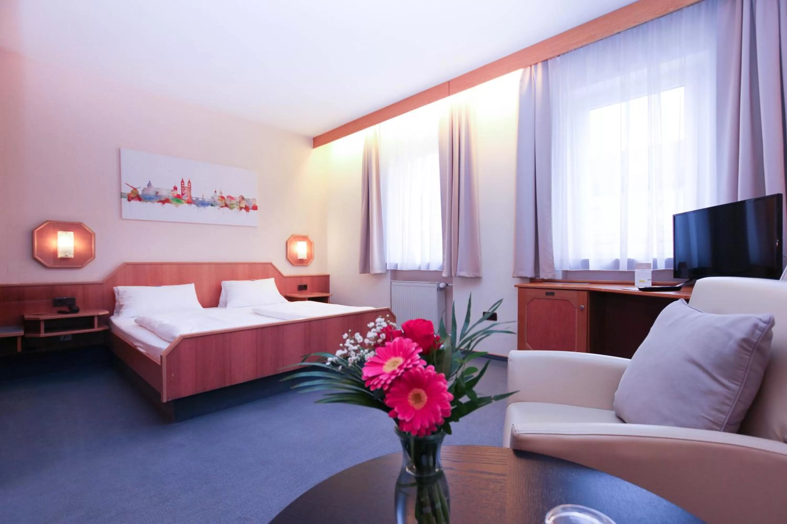 Bed in City Hotel Würzburg