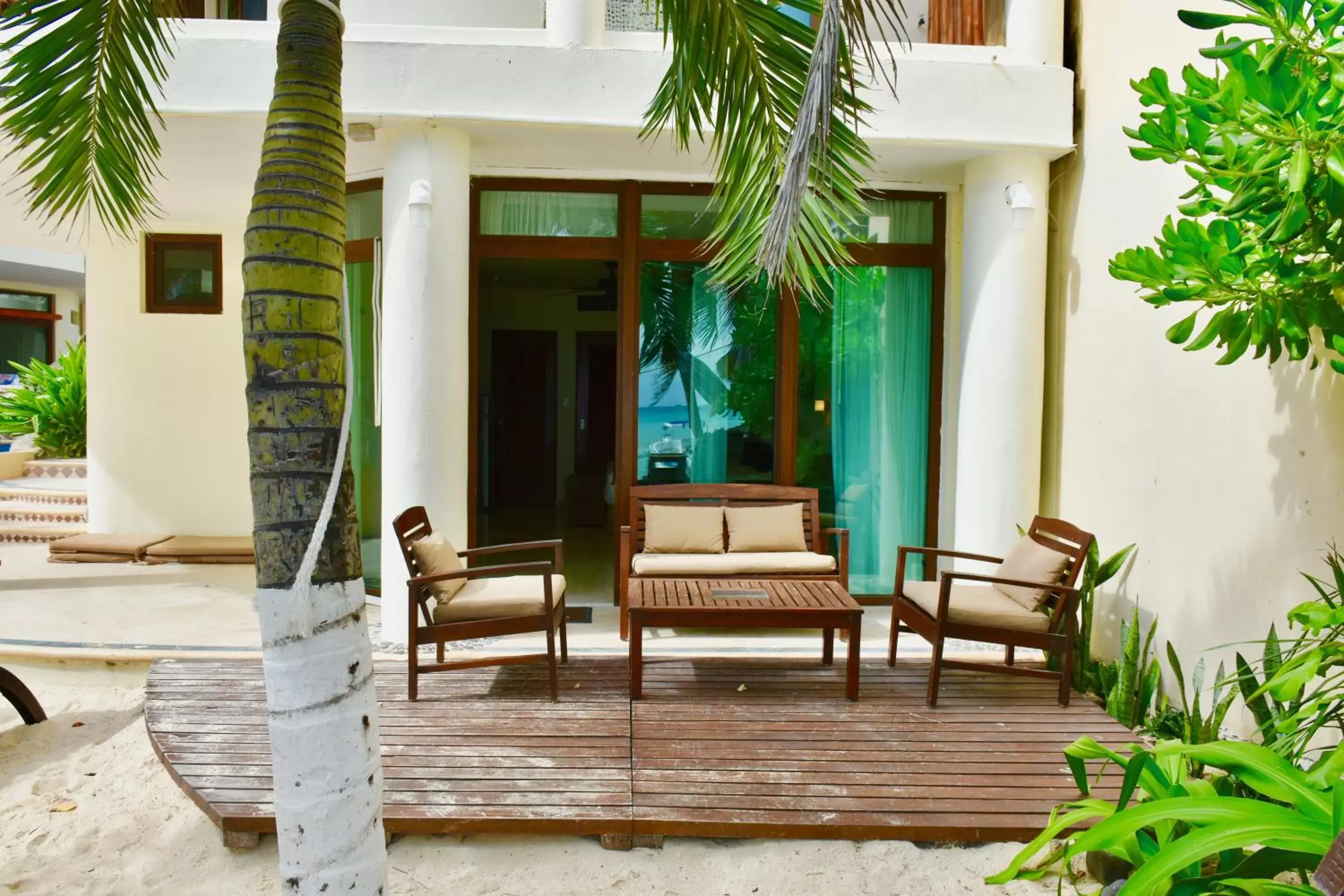 Patio in Playa Palms Beach Hotel