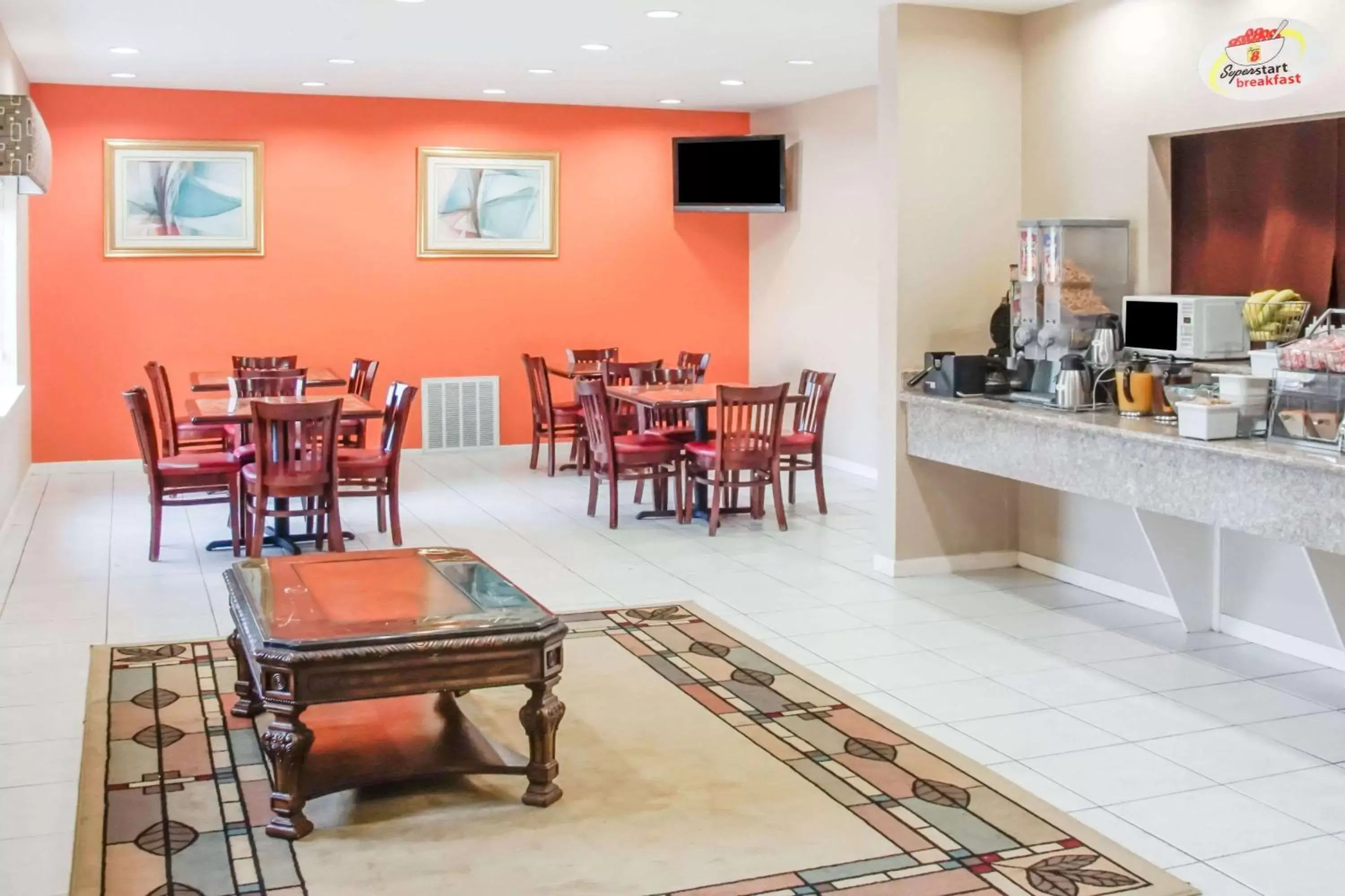 Lobby or reception, Restaurant/Places to Eat in Super 8 by Wyndham Brenham TX