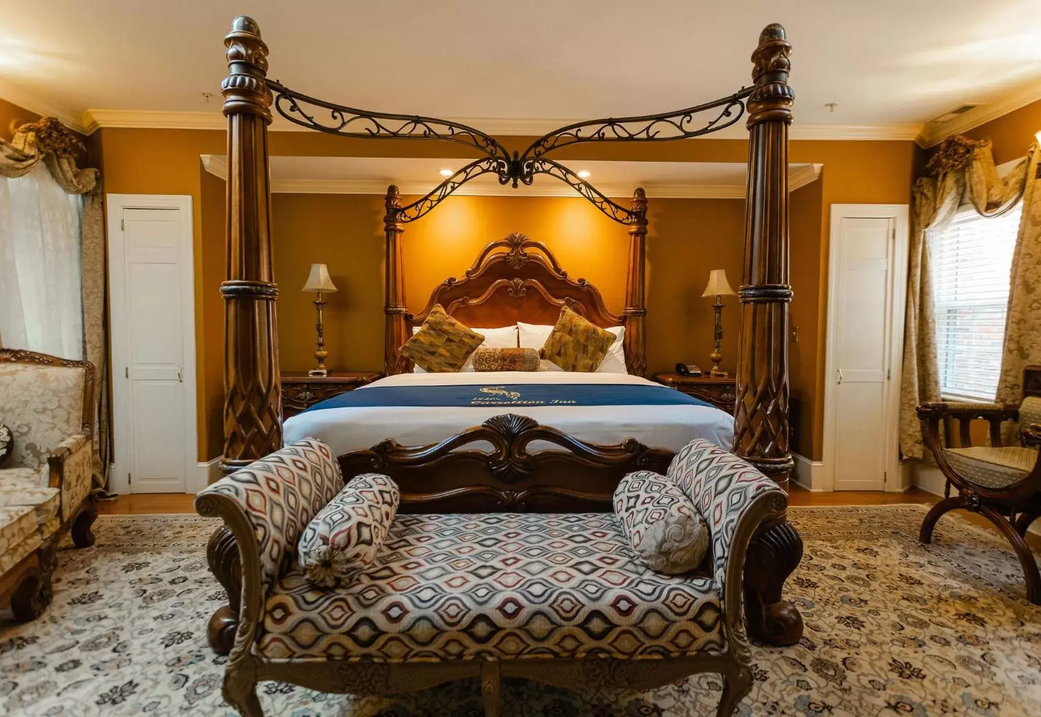 Bed in 1840s Carrollton Inn