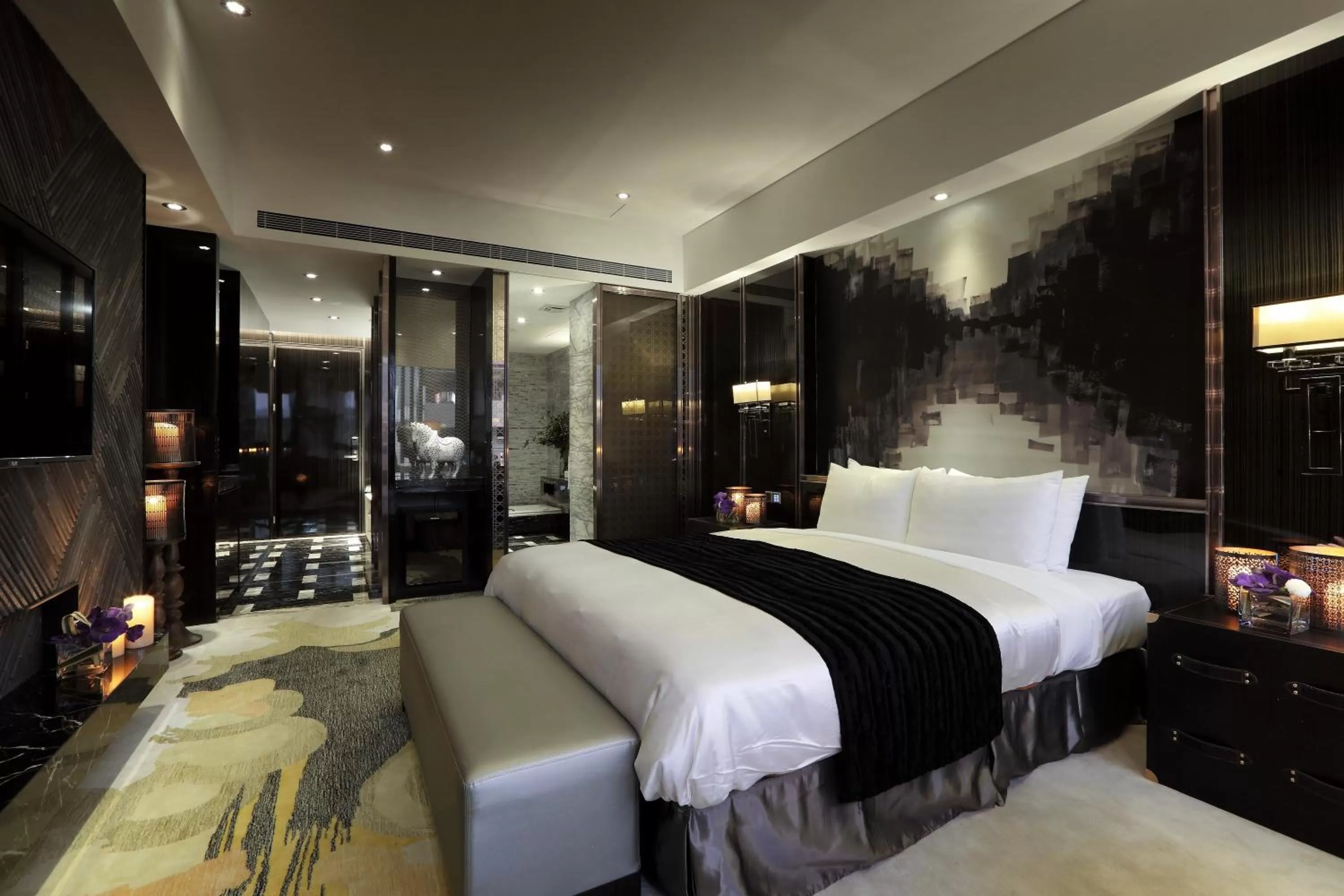Bedroom, Bed in 冠月精品旅館-Puli Ease Hotel