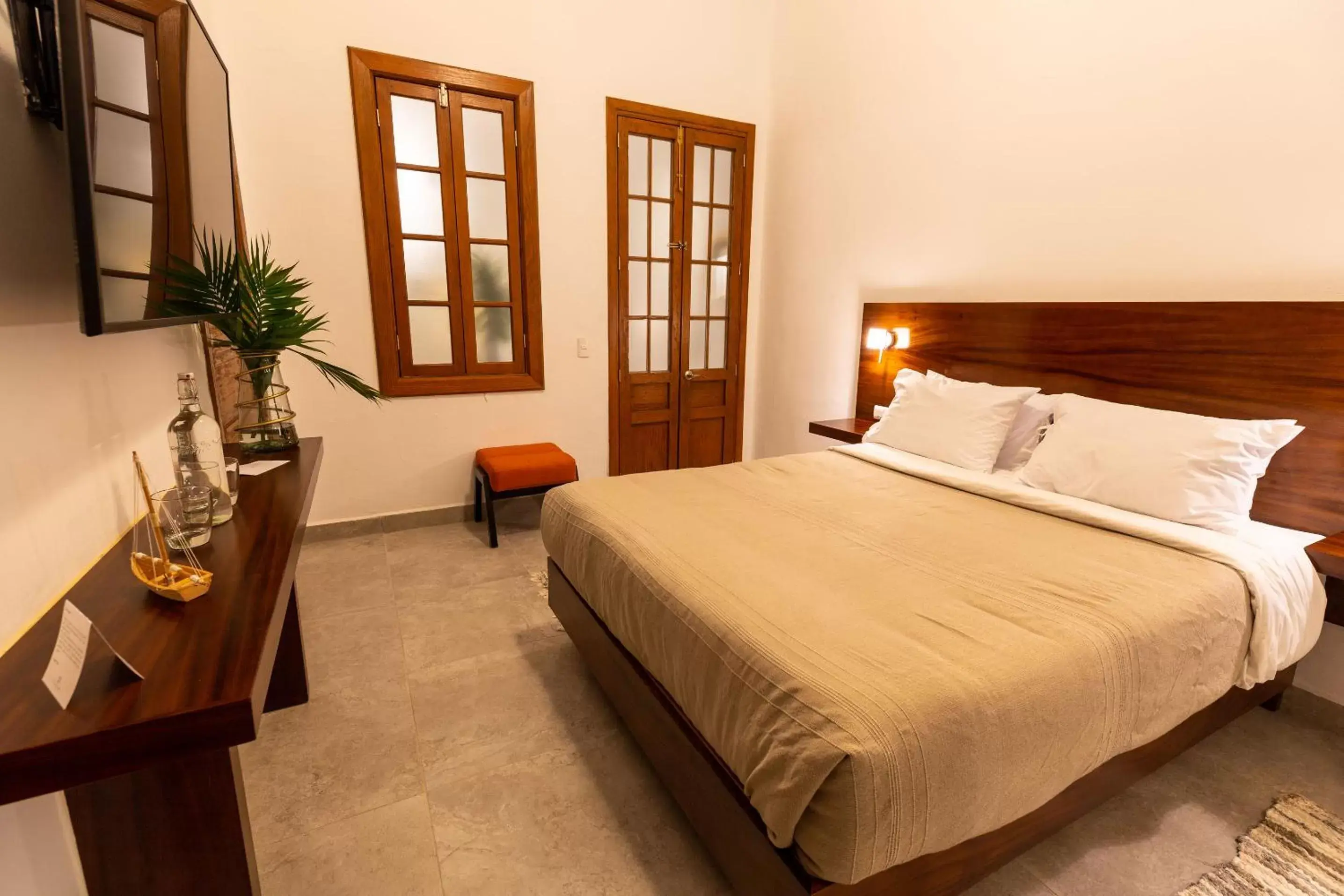 Bed in Plaza Chapala Hotel