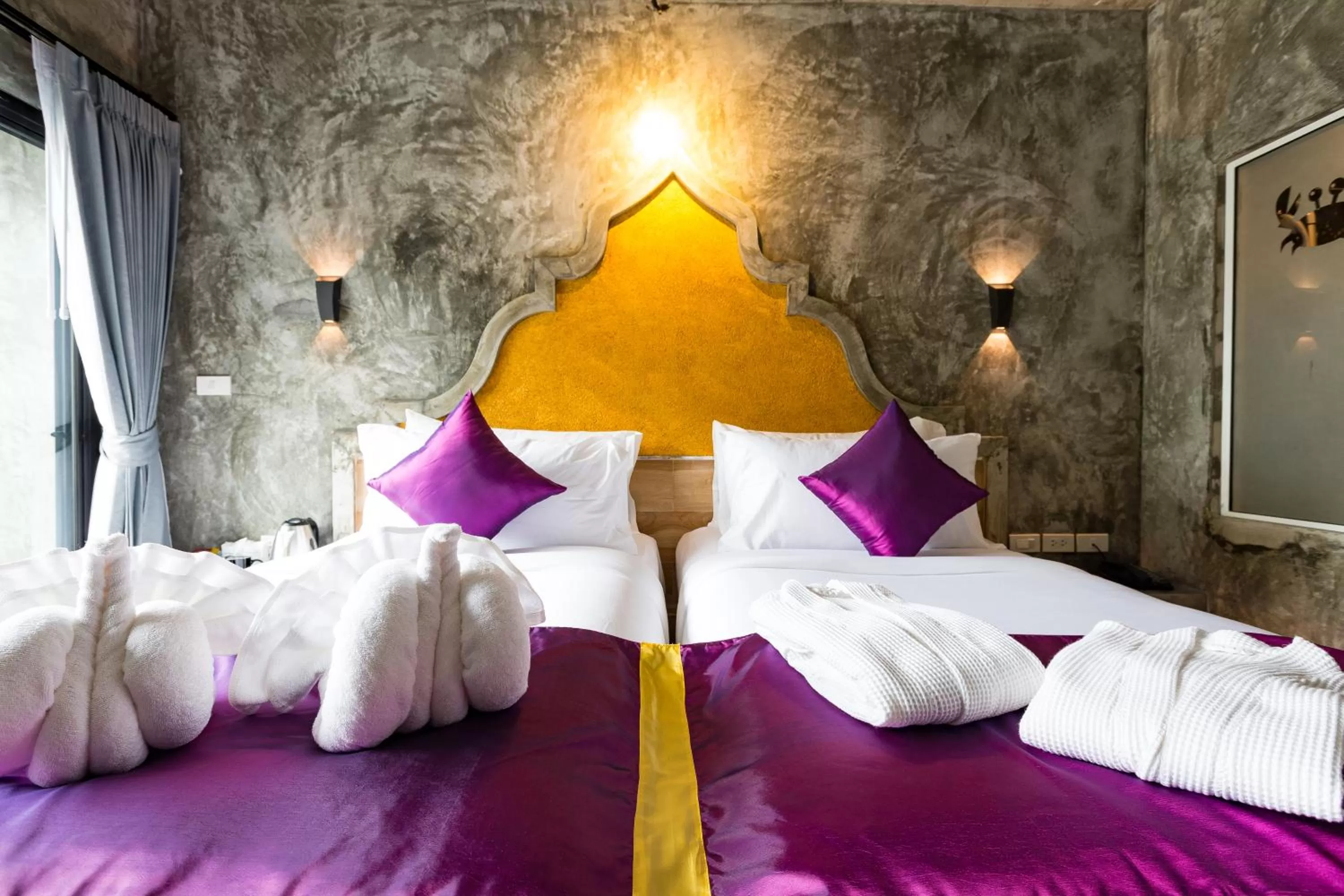 View (from property/room), Bed in Maneetel Krabi Beachfront-SHA Plus