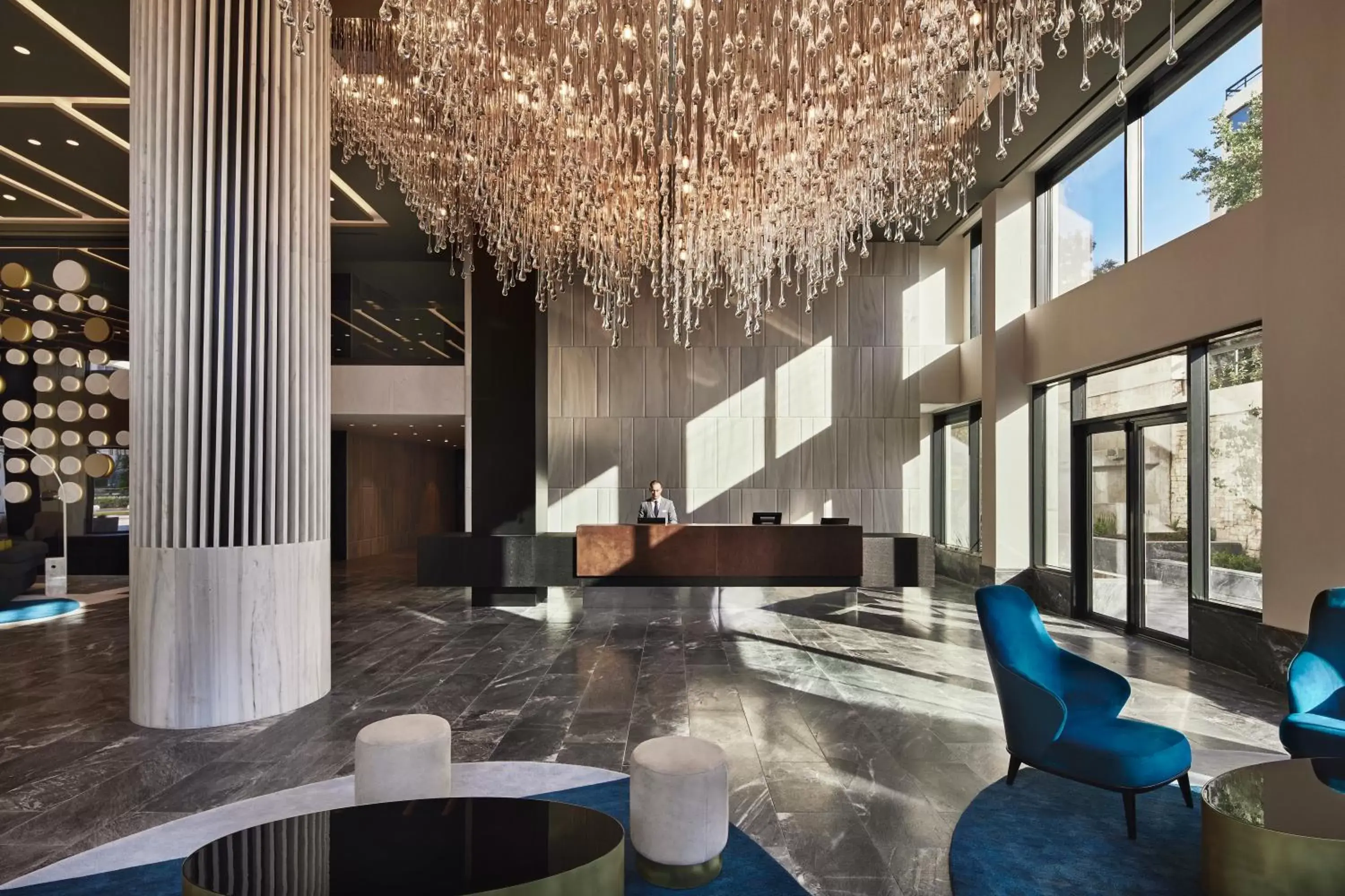 Lobby or reception in Grand Hyatt Athens