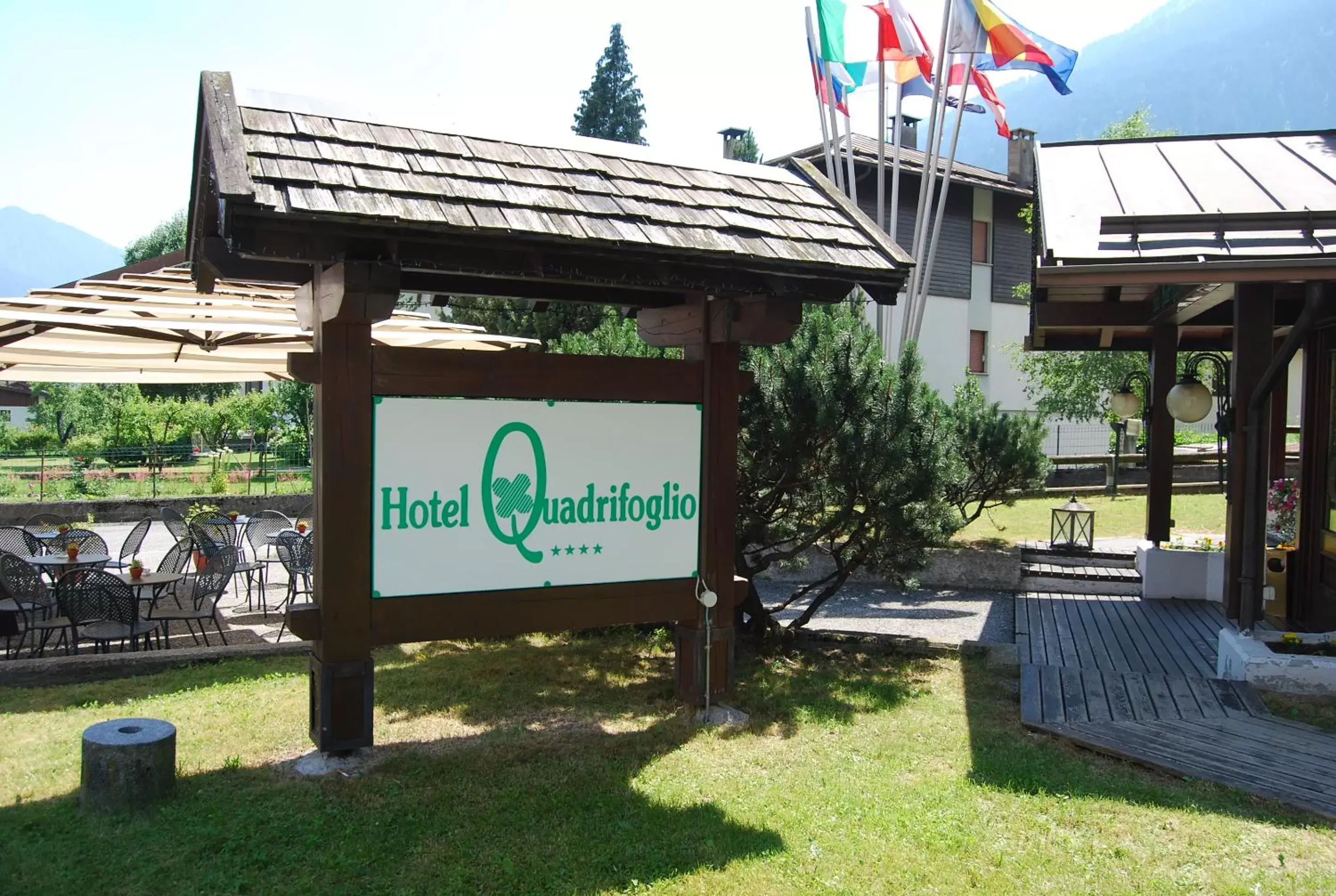 Property building, Garden in Hotel Quadrifoglio