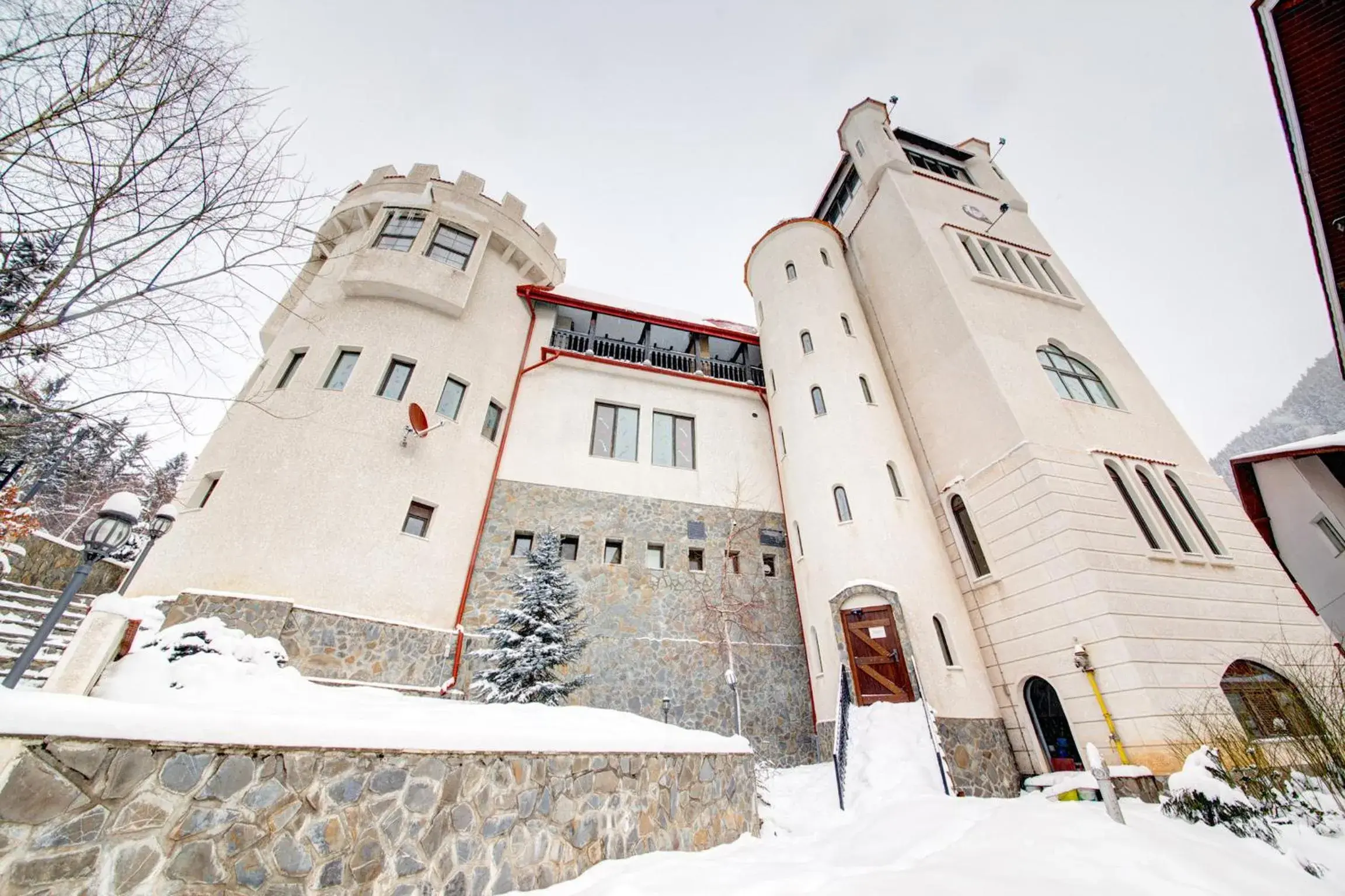 Facade/entrance, Winter in House of Dracula Hotel