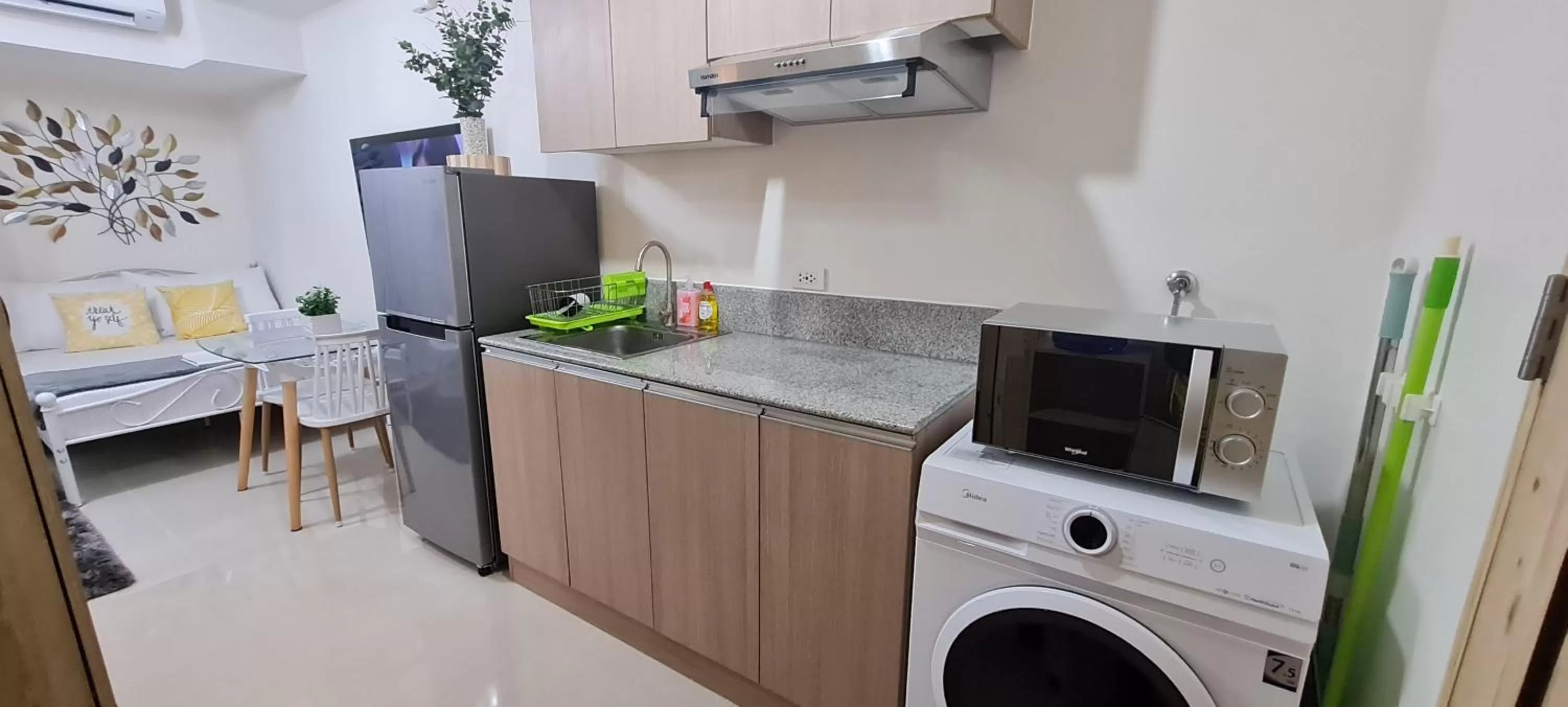 Kitchen or kitchenette in Inspiria Condo Units beside Abreeza Mall Davao