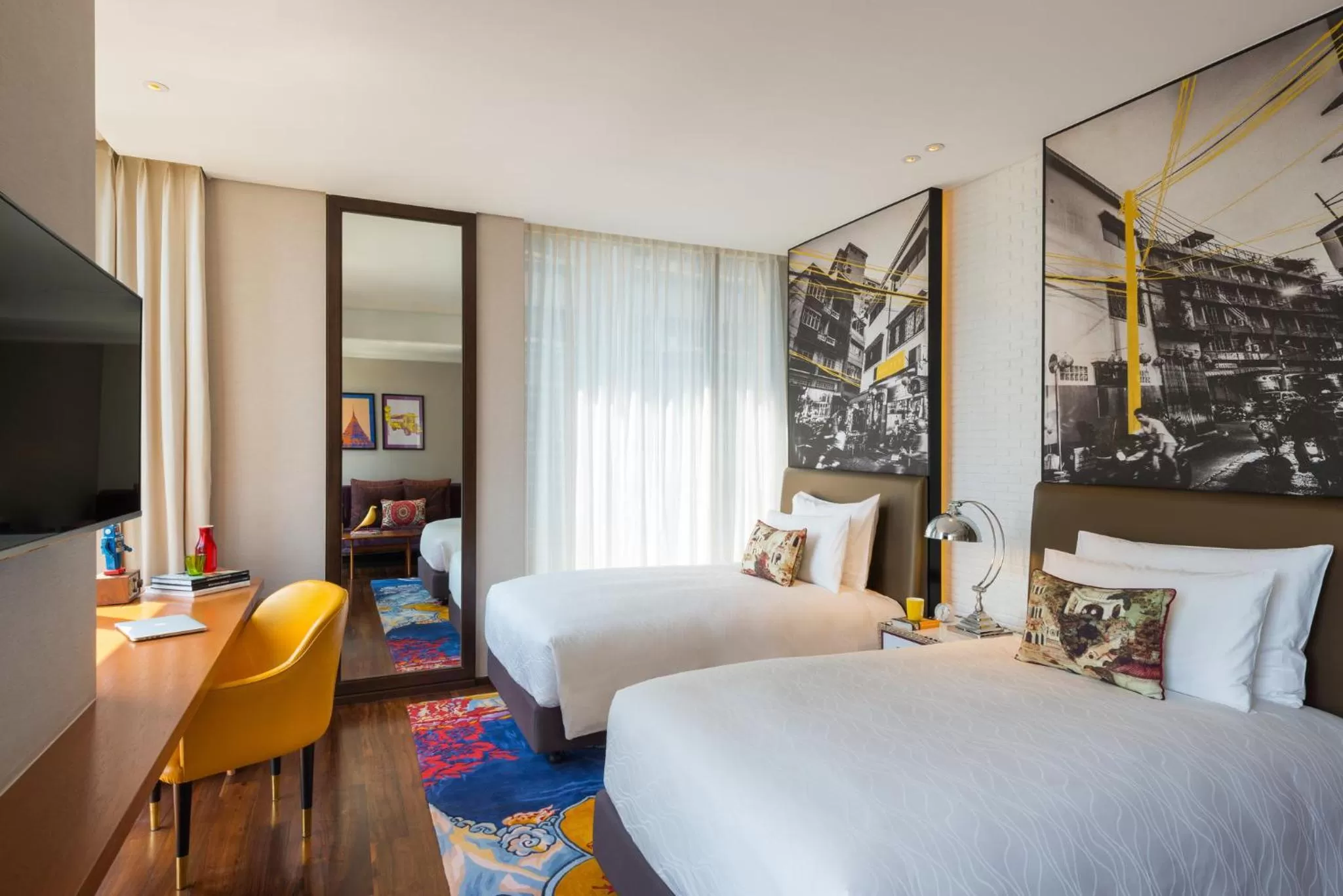 Photo of the whole room, Bed in Hotel Indigo Bangkok Wireless Road by IHG