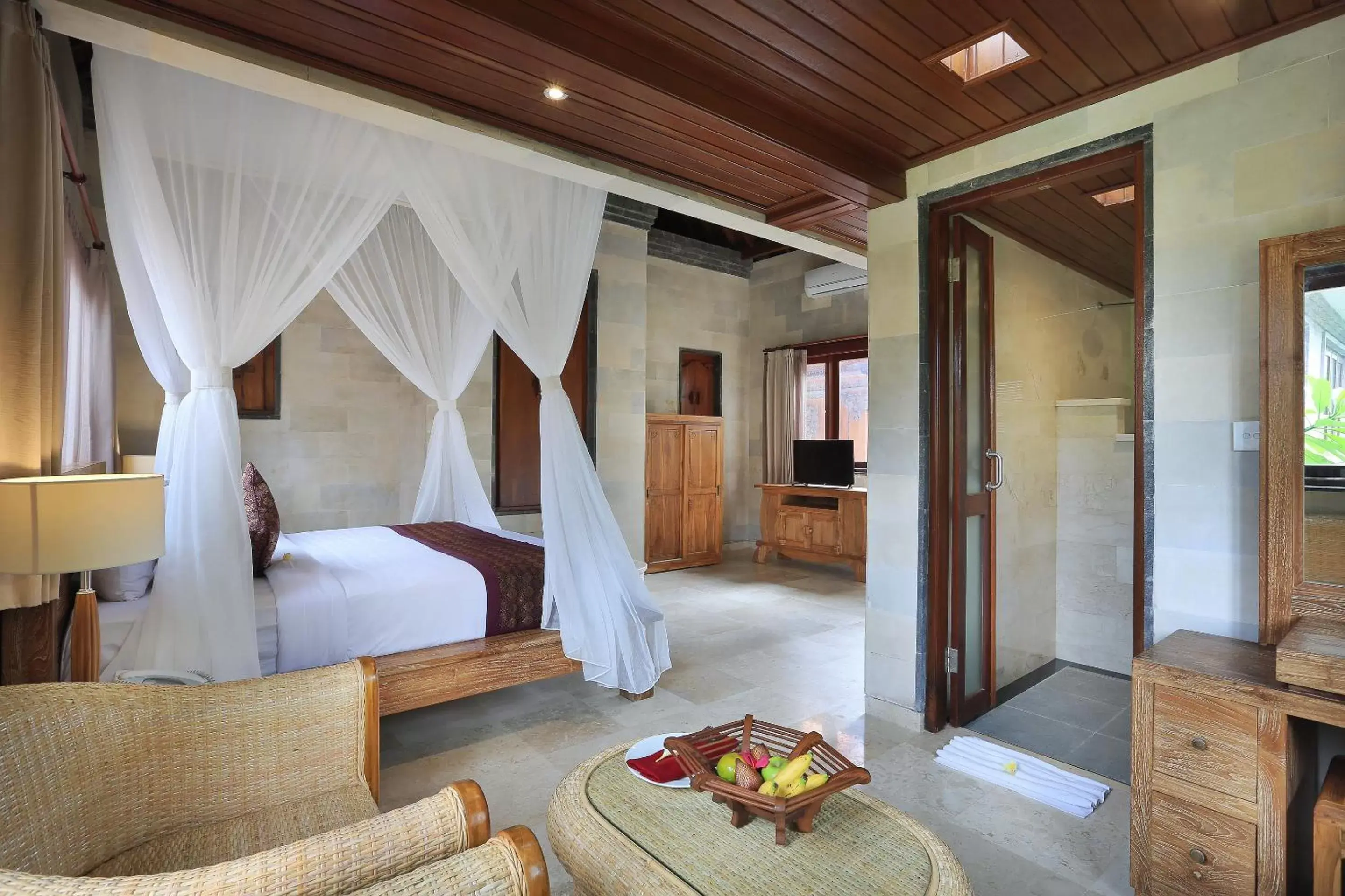 Living room, Bed in Ketut's Place Villas Ubud