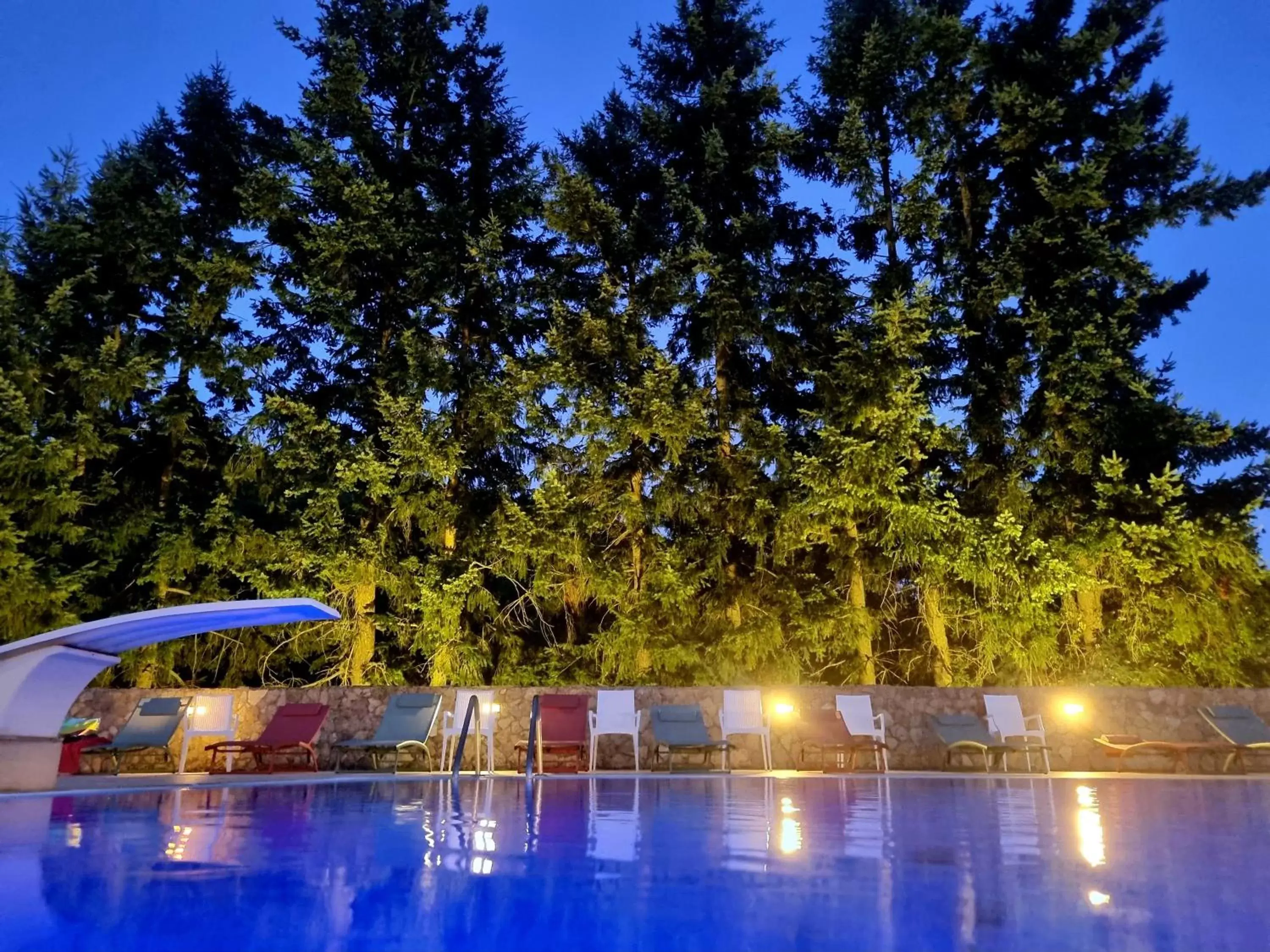 Night, Swimming Pool in Sotto Il Cielo Hotel