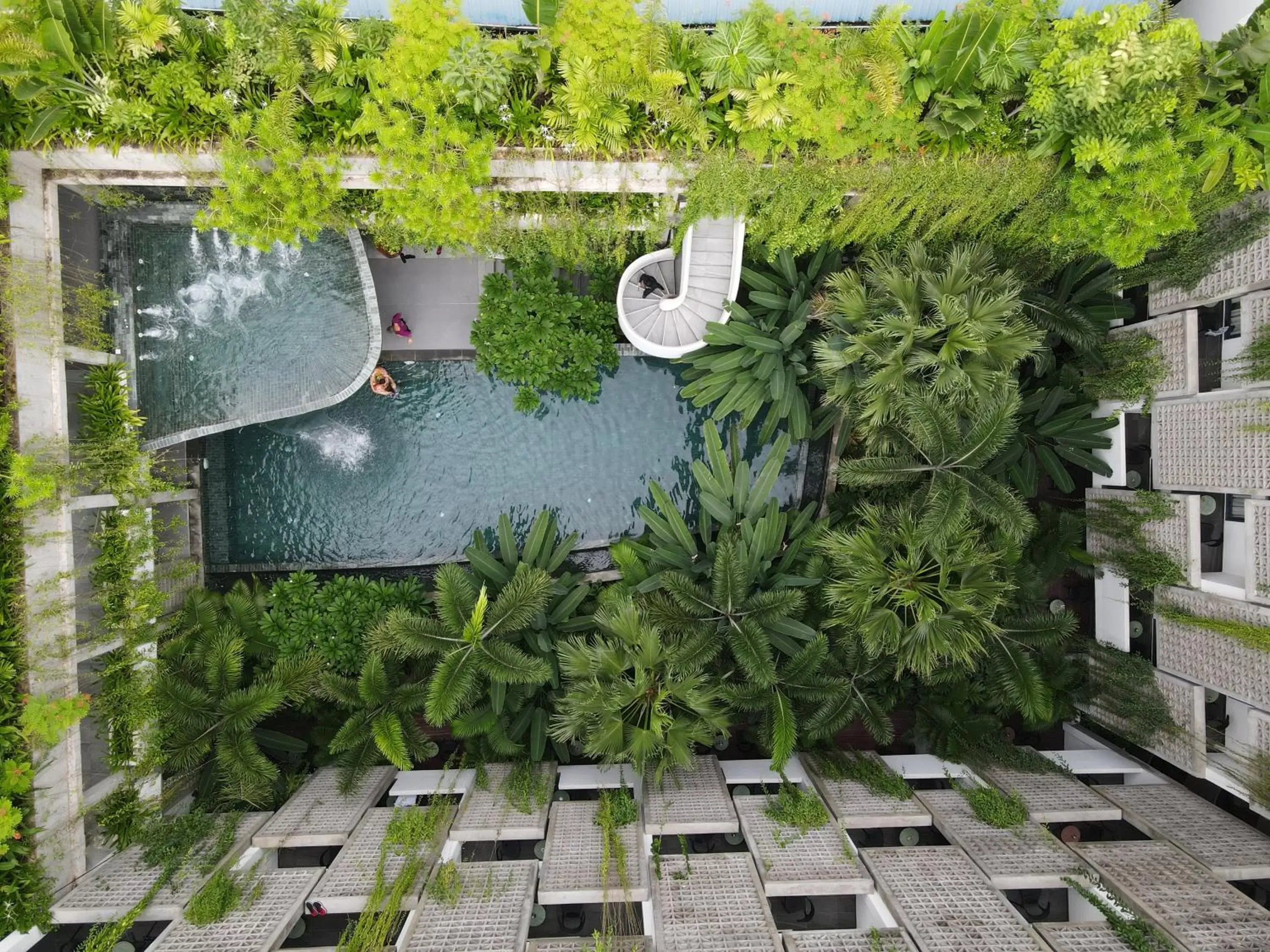 Swimming pool, Bird's-eye View in Baitong Hotel & Resort Phnom Penh