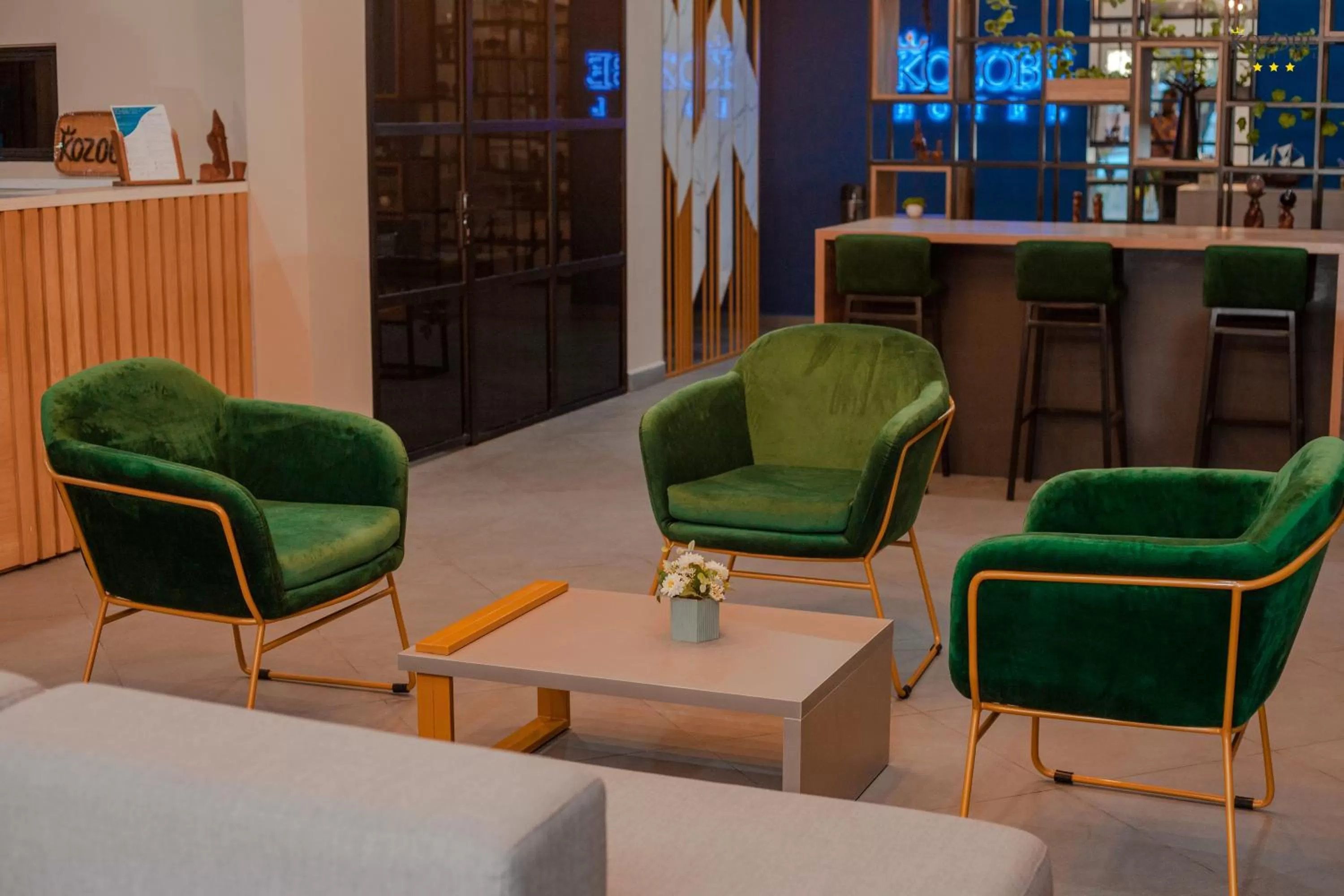 Communal lounge/ TV room in KOZOBE HÔTEL