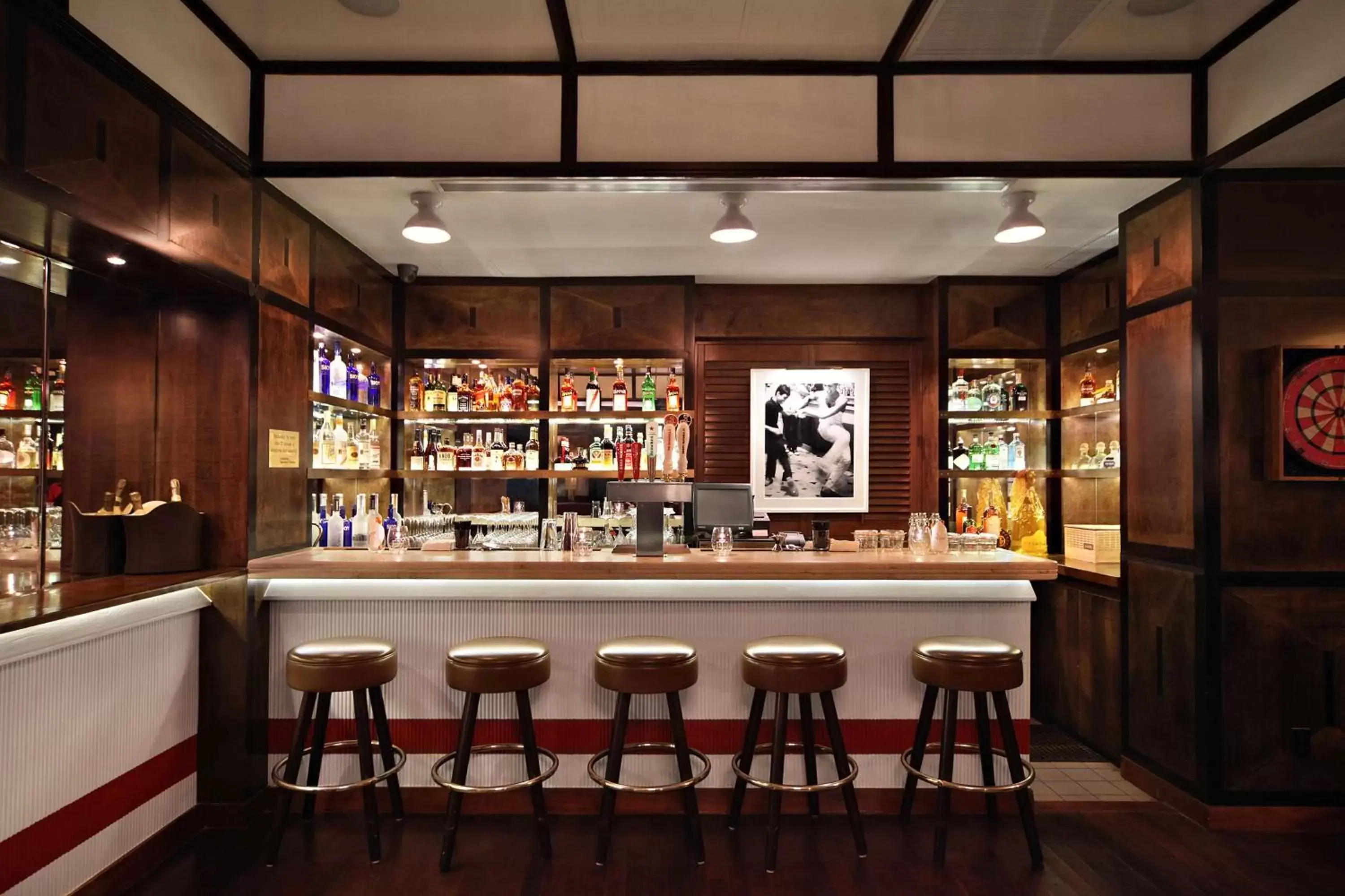 Lounge or bar in Gild Hall, A Thompson Hotel, by Hyatt Lounge or bar in Gild Hall, A Thompson Hotel, by Hyatt
