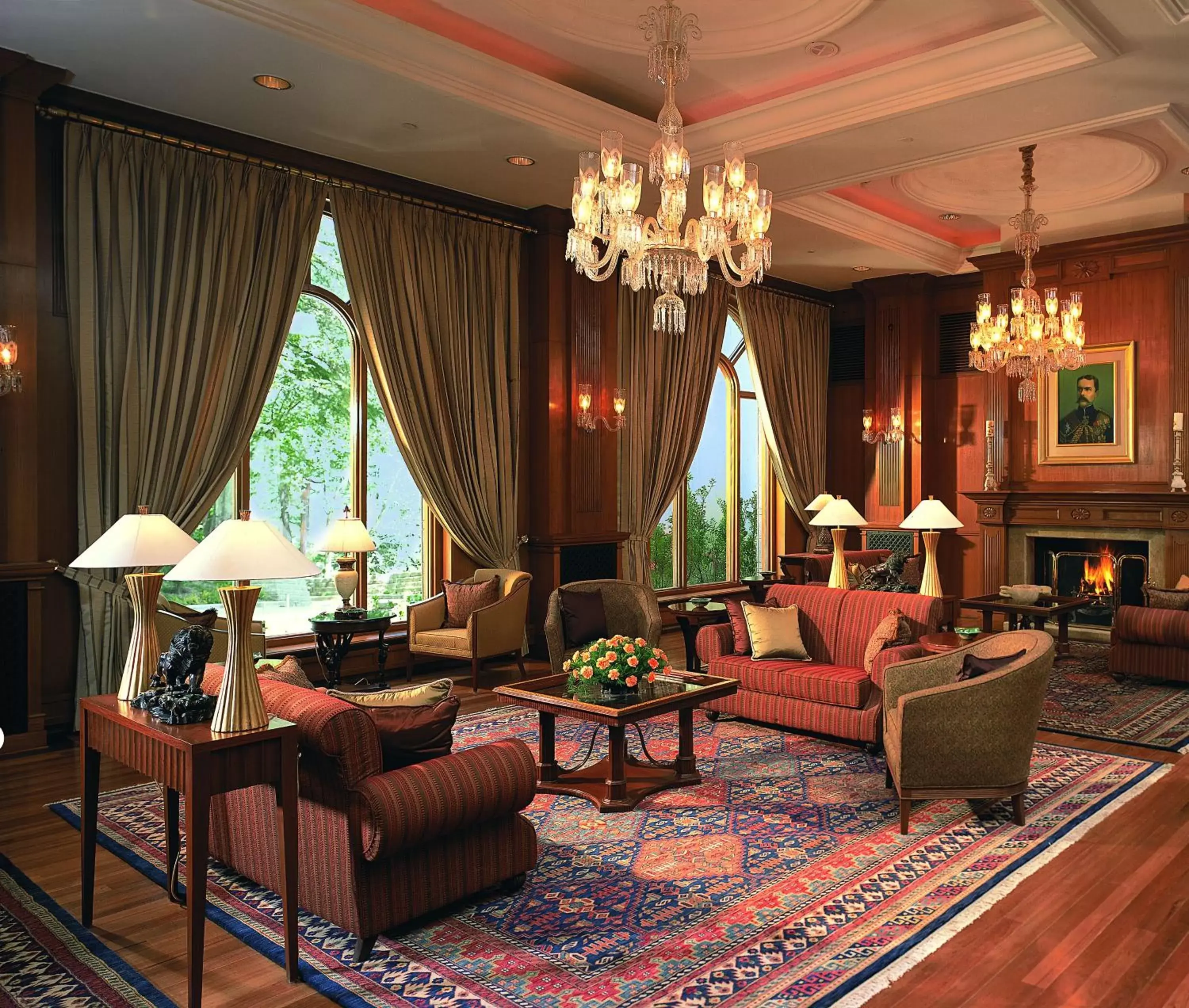 Lobby or reception, Seating Area in Wildflower Hall, An Oberoi Resort, Shimla