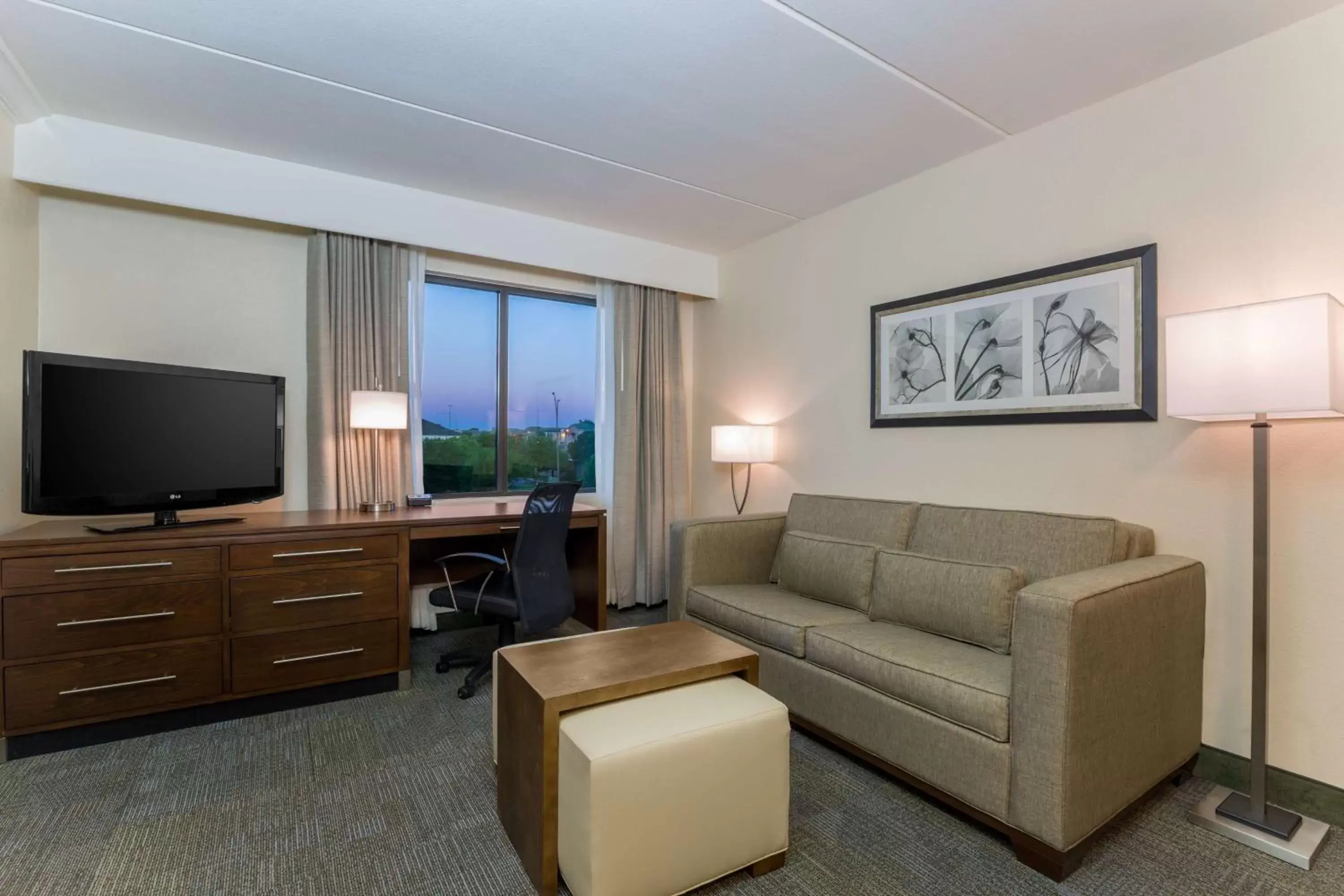 Living room, Seating Area in Homewood Suites by Hilton Ft. Worth-North at Fossil Creek