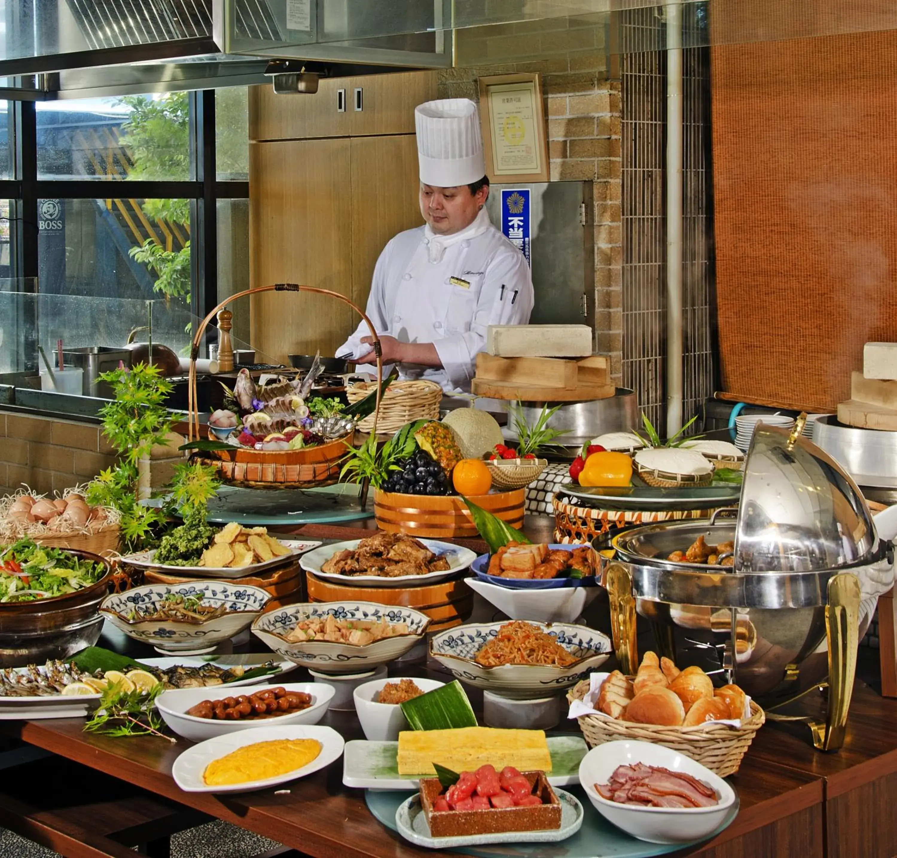 Buffet breakfast in Hotel Lexton Kagoshima