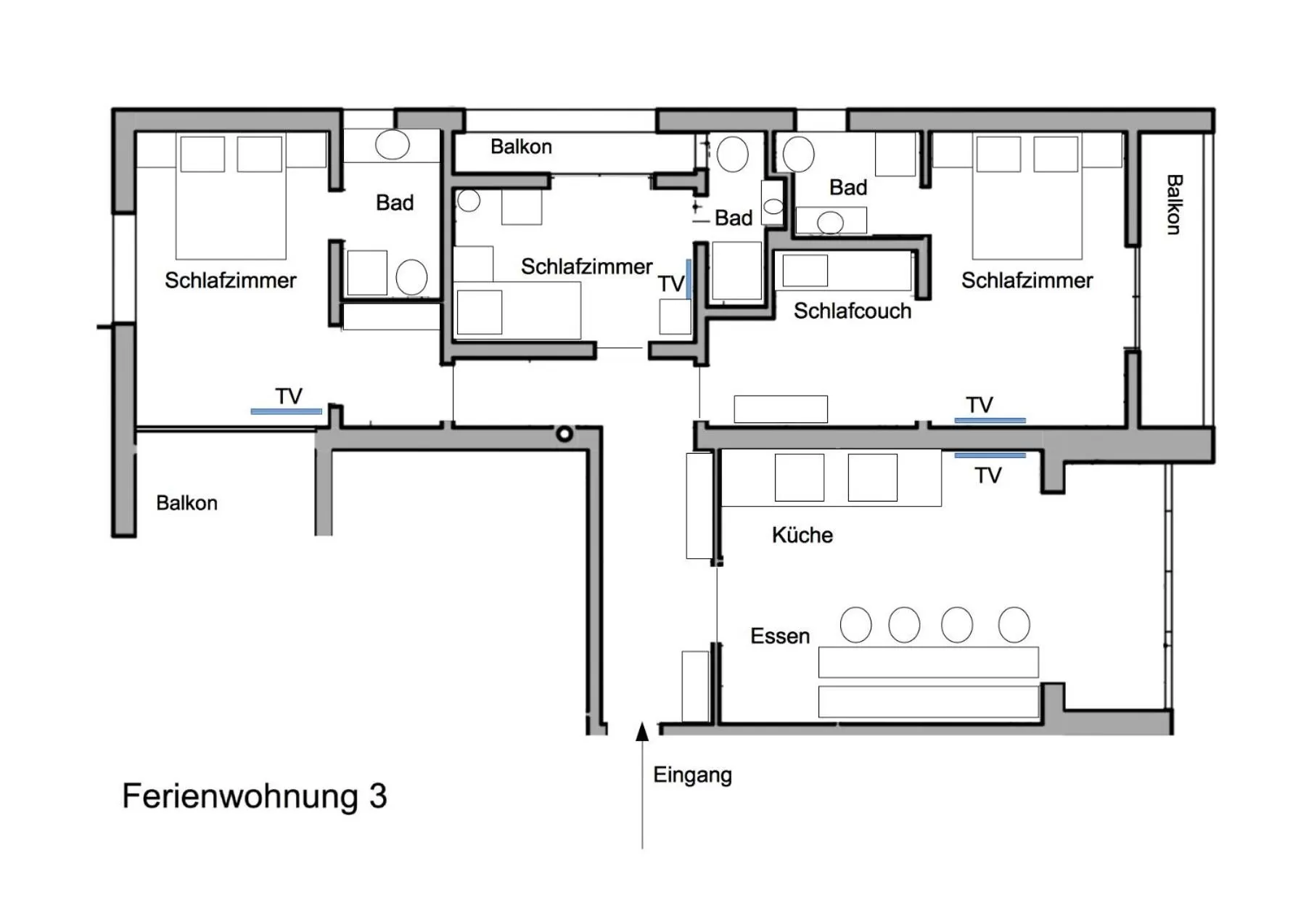 Floor plan in Hotel St Hubertus