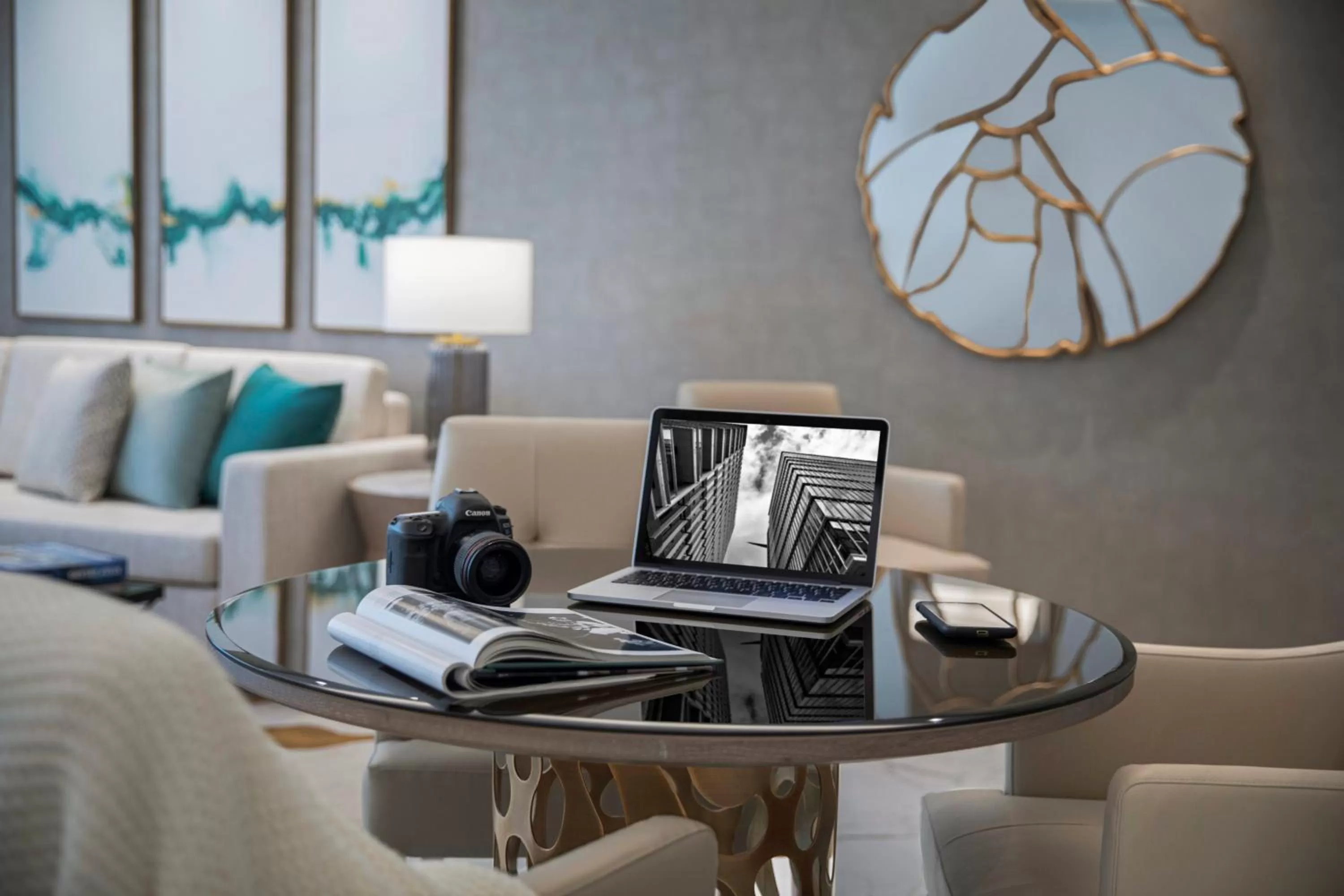 Living room in Al Jaddaf Rotana Suite Hotel