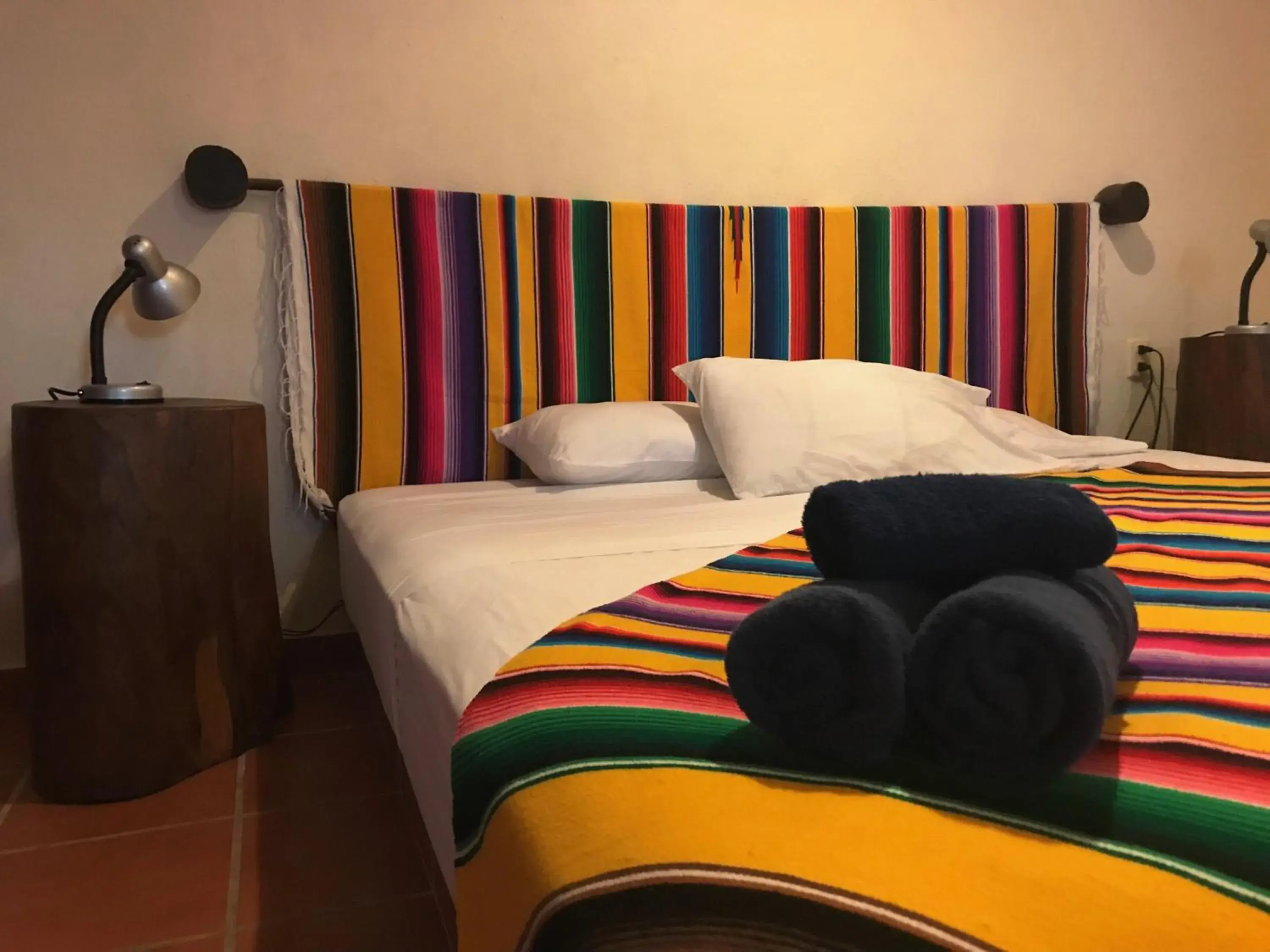 Bed in Lo Nuestro Petit Hotel Tulum