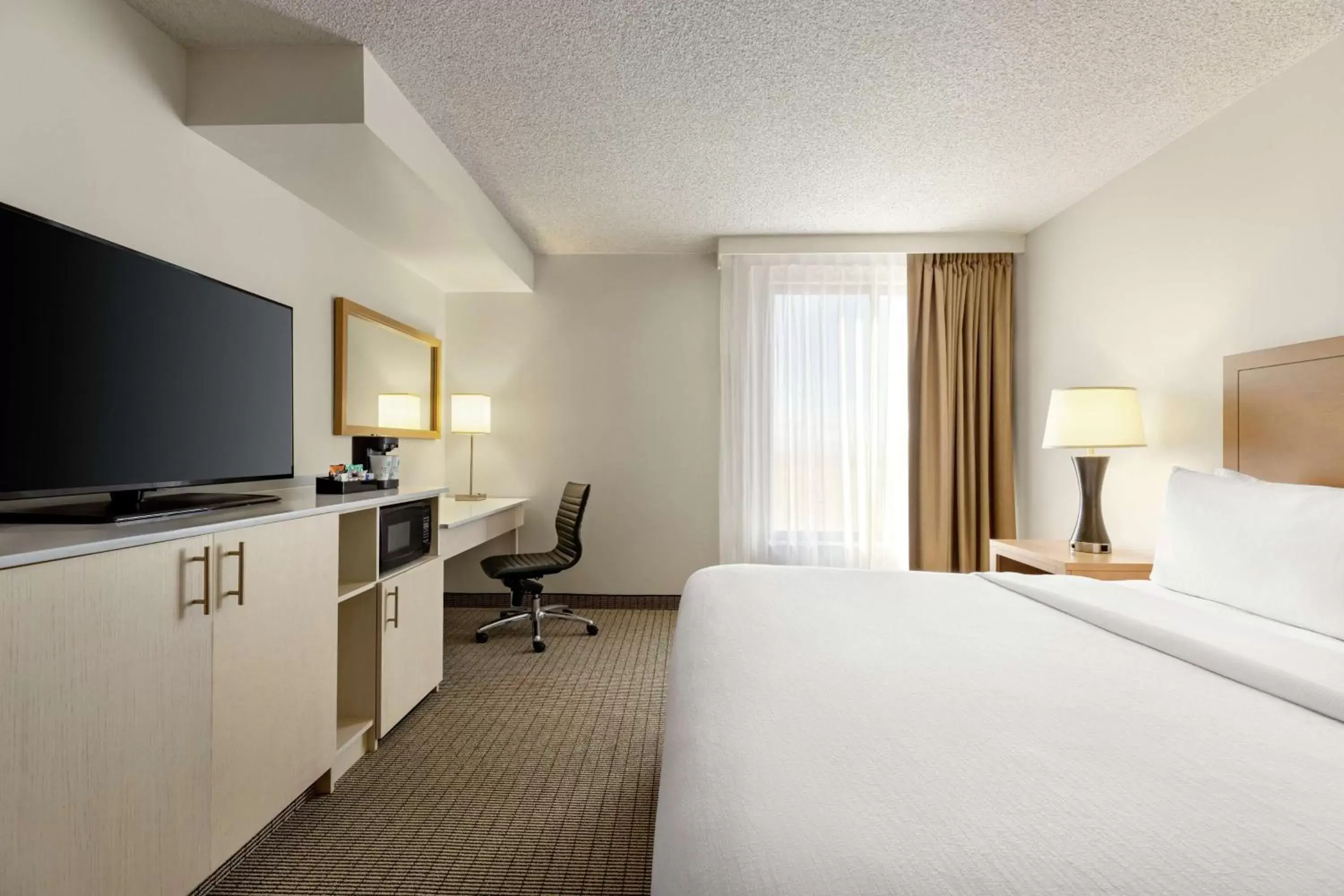 Bed, TV/Entertainment Center in Embassy Suites by Hilton Denver International Airport