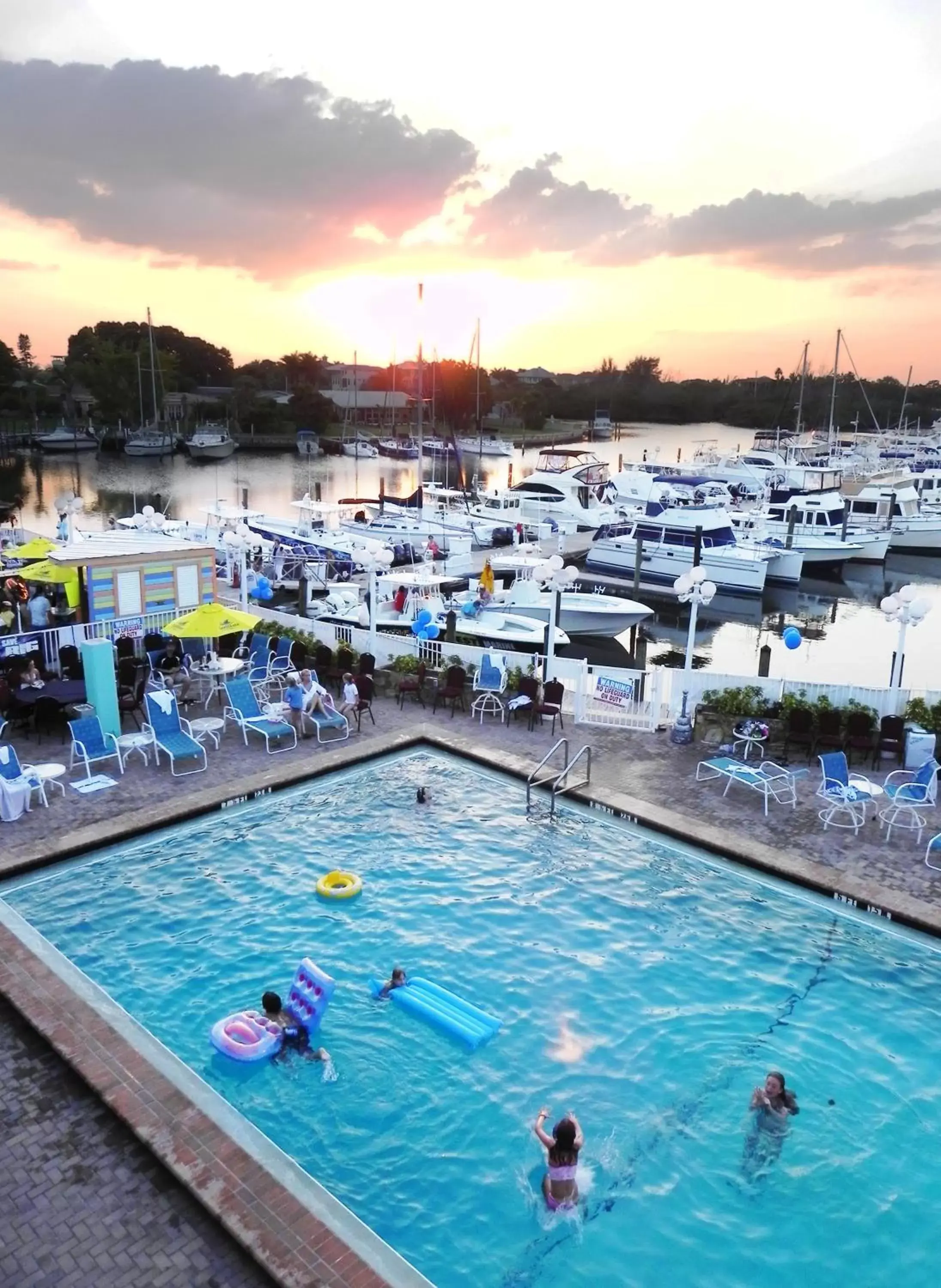 Bird's eye view, Swimming Pool in Ramada by Wyndham Sarasota Waterfront