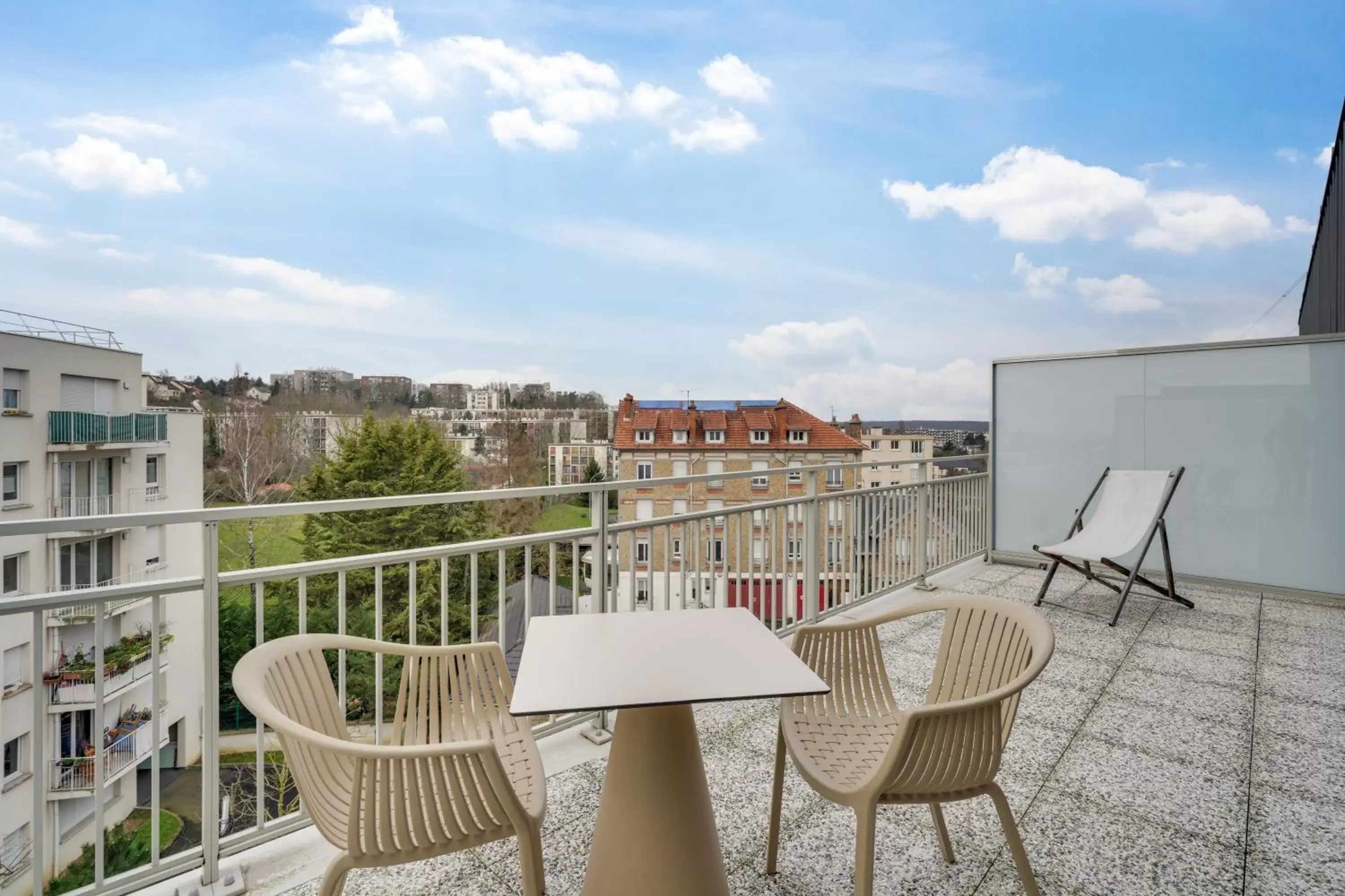 Balcony/Terrace in All Suites Appart Hôtel Massy Palaiseau