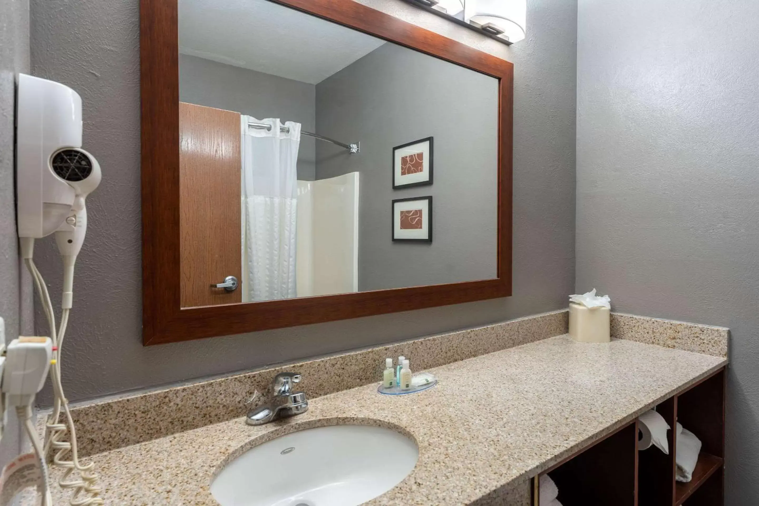 Bedroom, Bathroom in Quality Suites NE Indianapolis Fishers