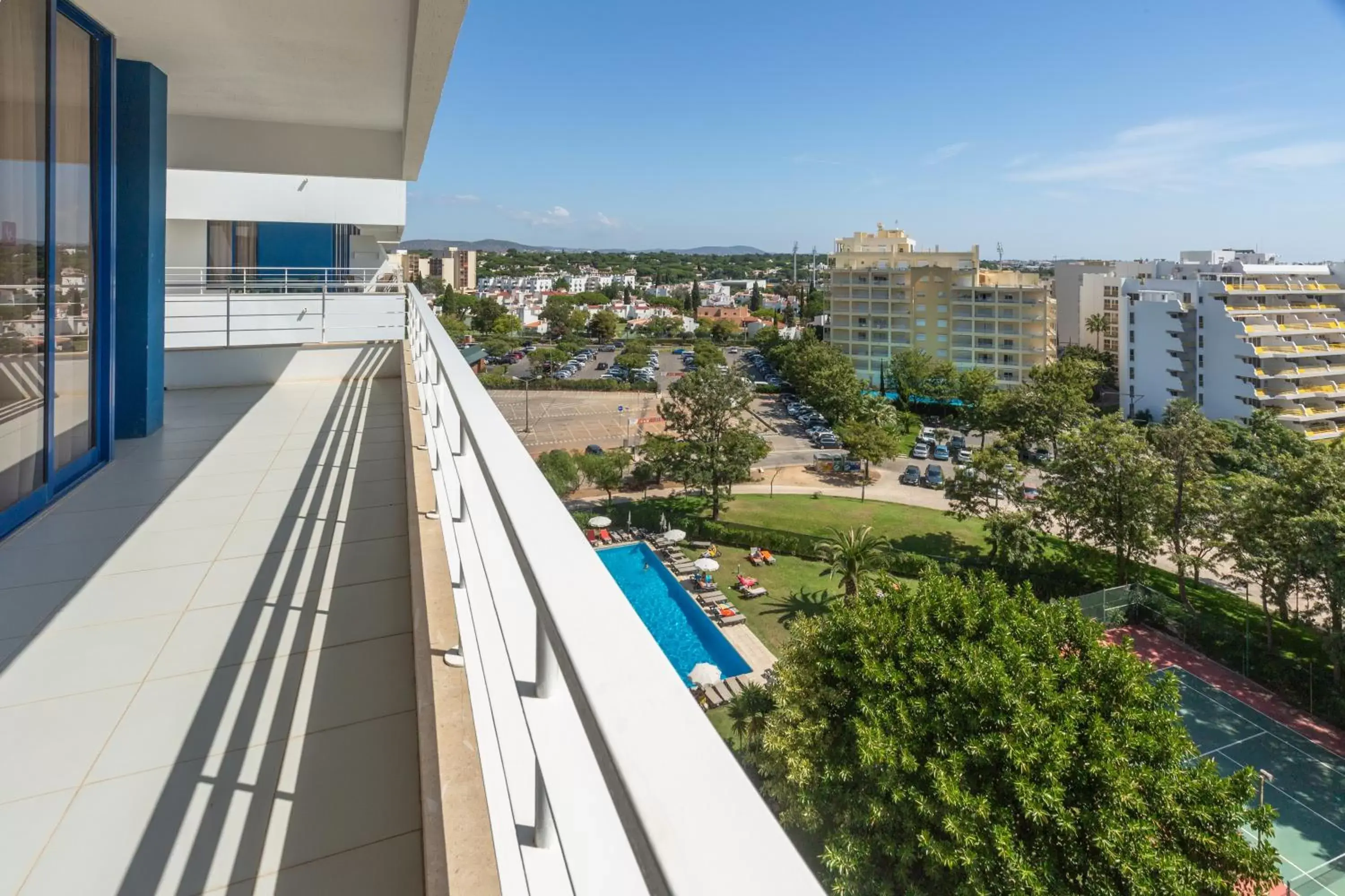 Pool view, Balcony/Terrace in Luna Olympus