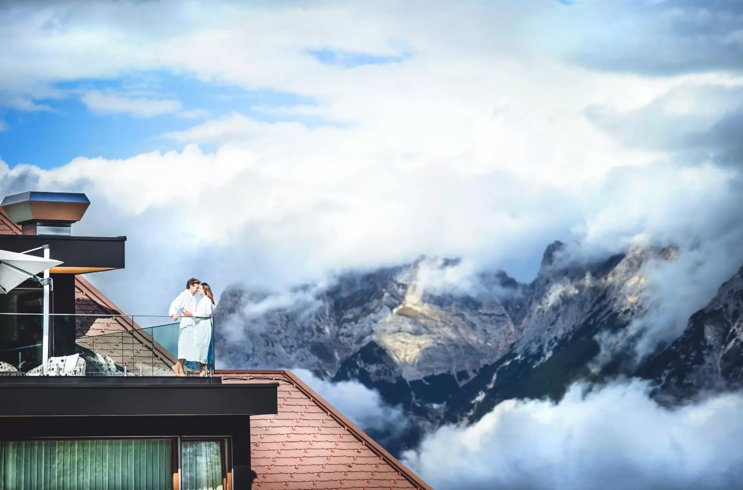 Balcony/Terrace, Mountain View in Hotel Klosterbräu