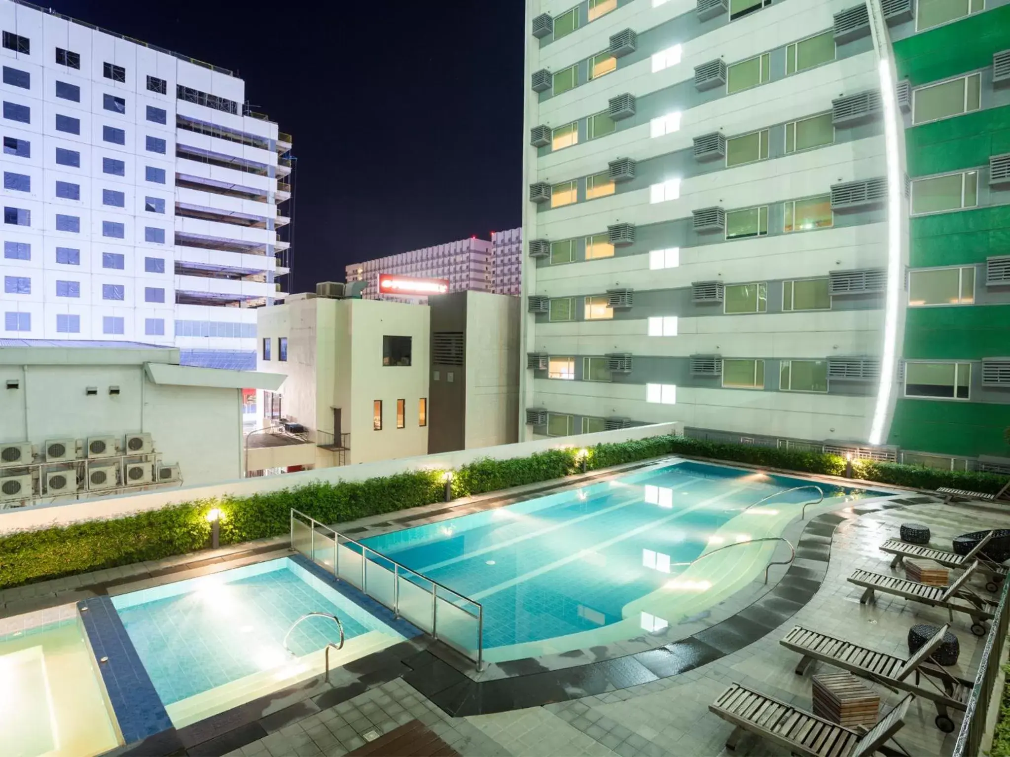 Night, Swimming Pool in Hotel 101 - Manila