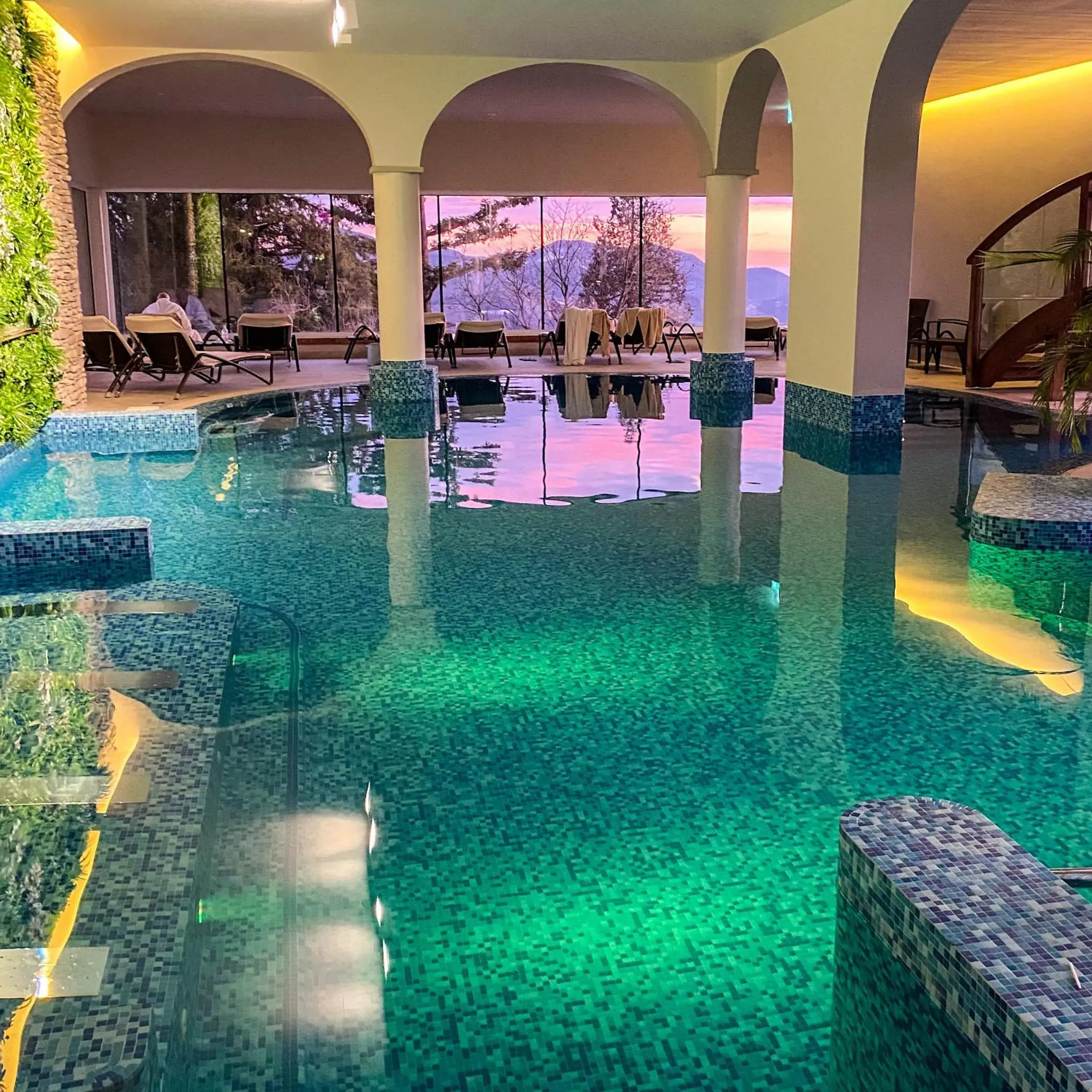 Pool view, Swimming Pool in Kurhaus Cademario Hotel & DOT Spa - Ticino Hotels Group