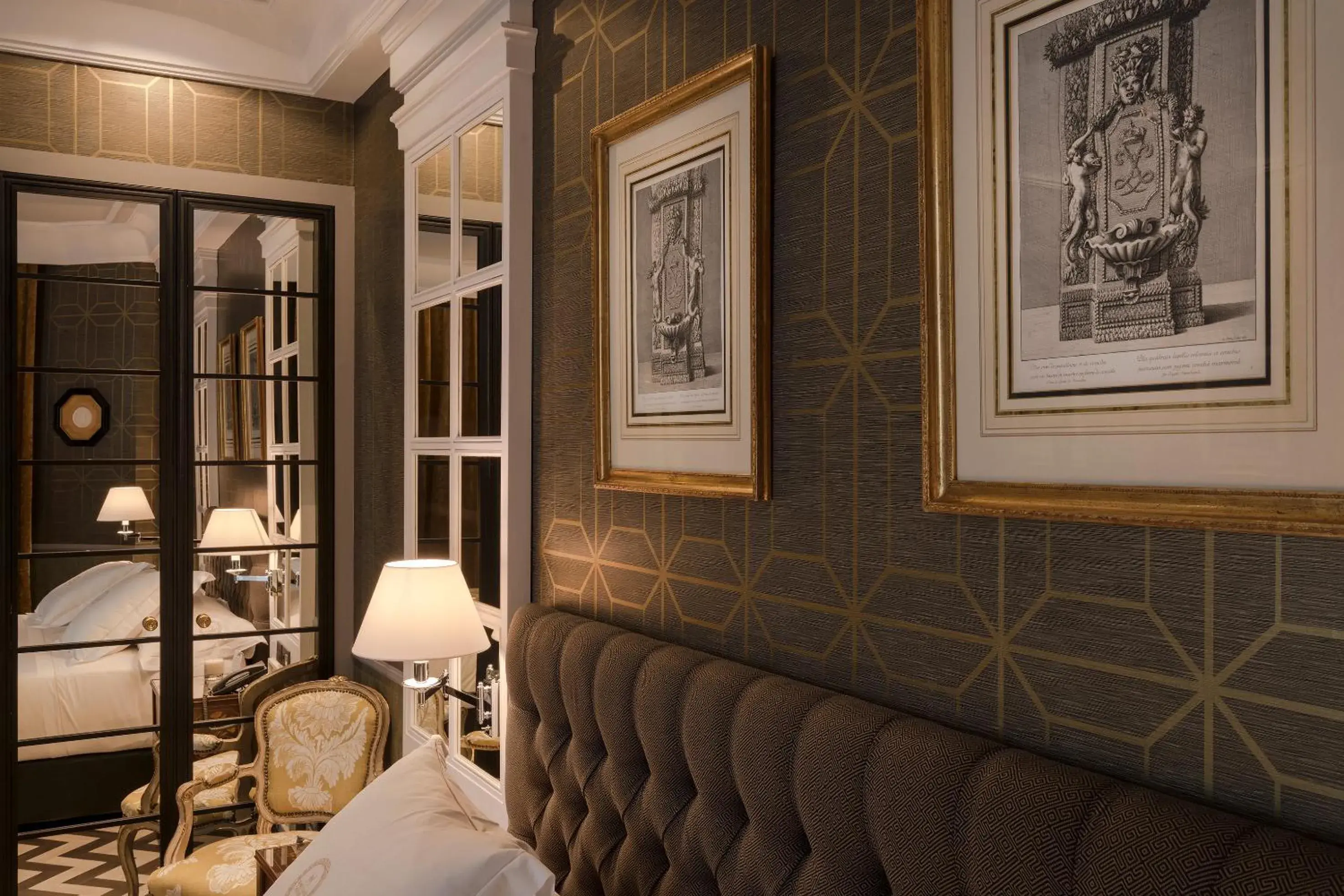 Decorative detail, Seating Area in Relais & Châteaux Heritage Hotel