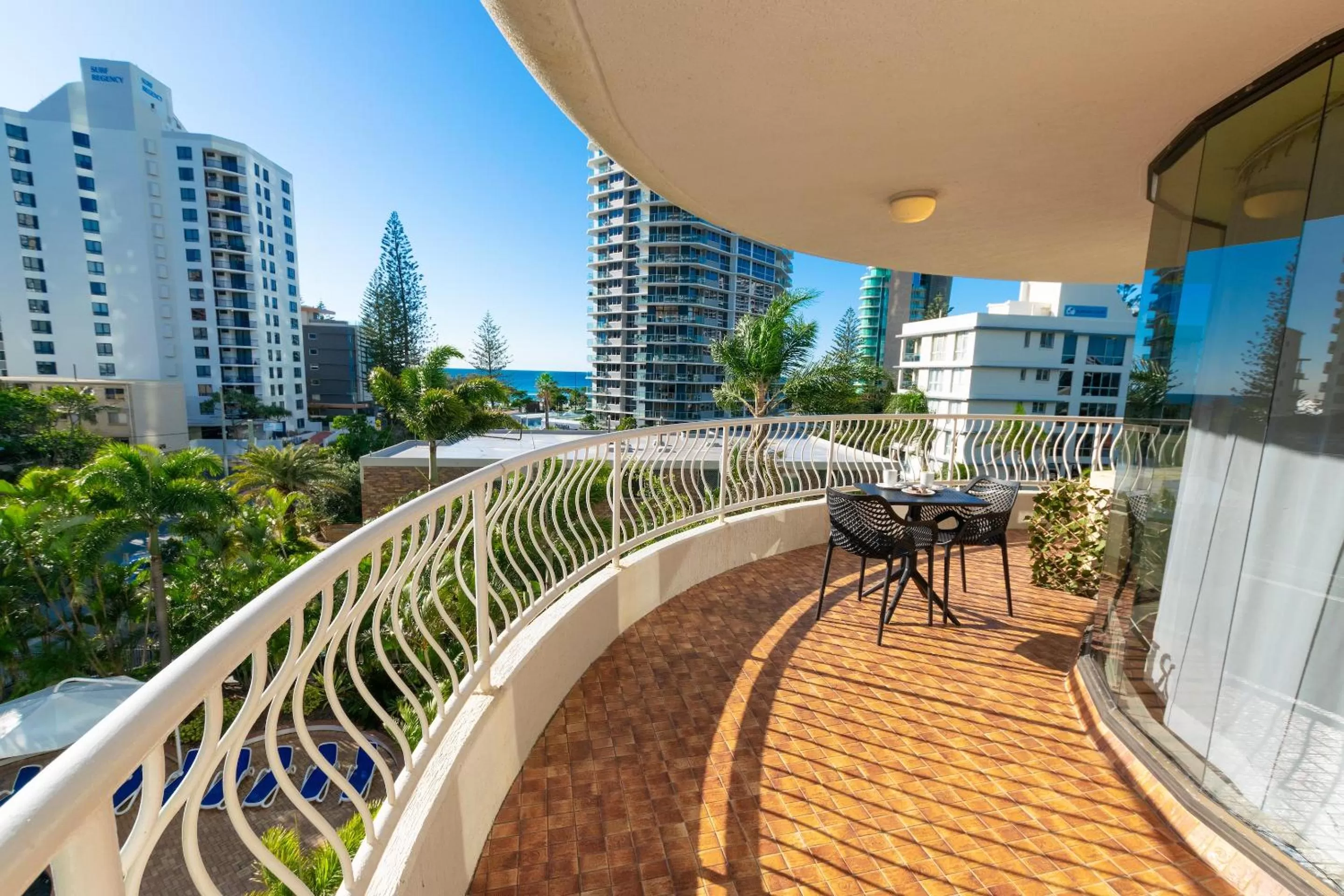 Two-Bedroom Garden View Apartment with Two Bathrooms in Aegean Apartments Surfers Paradise