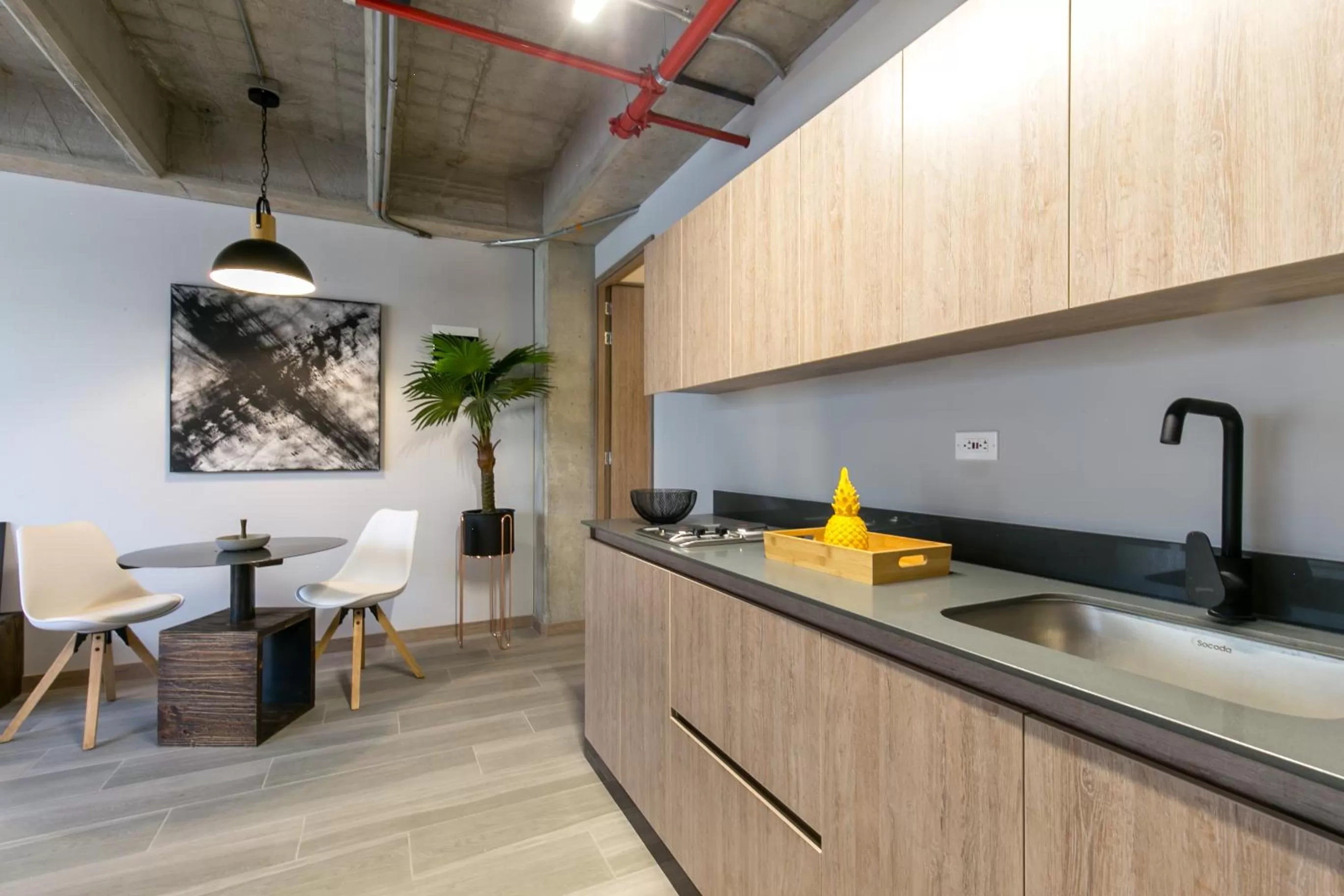 Kitchen or kitchenette in Factory Lofts Hotel