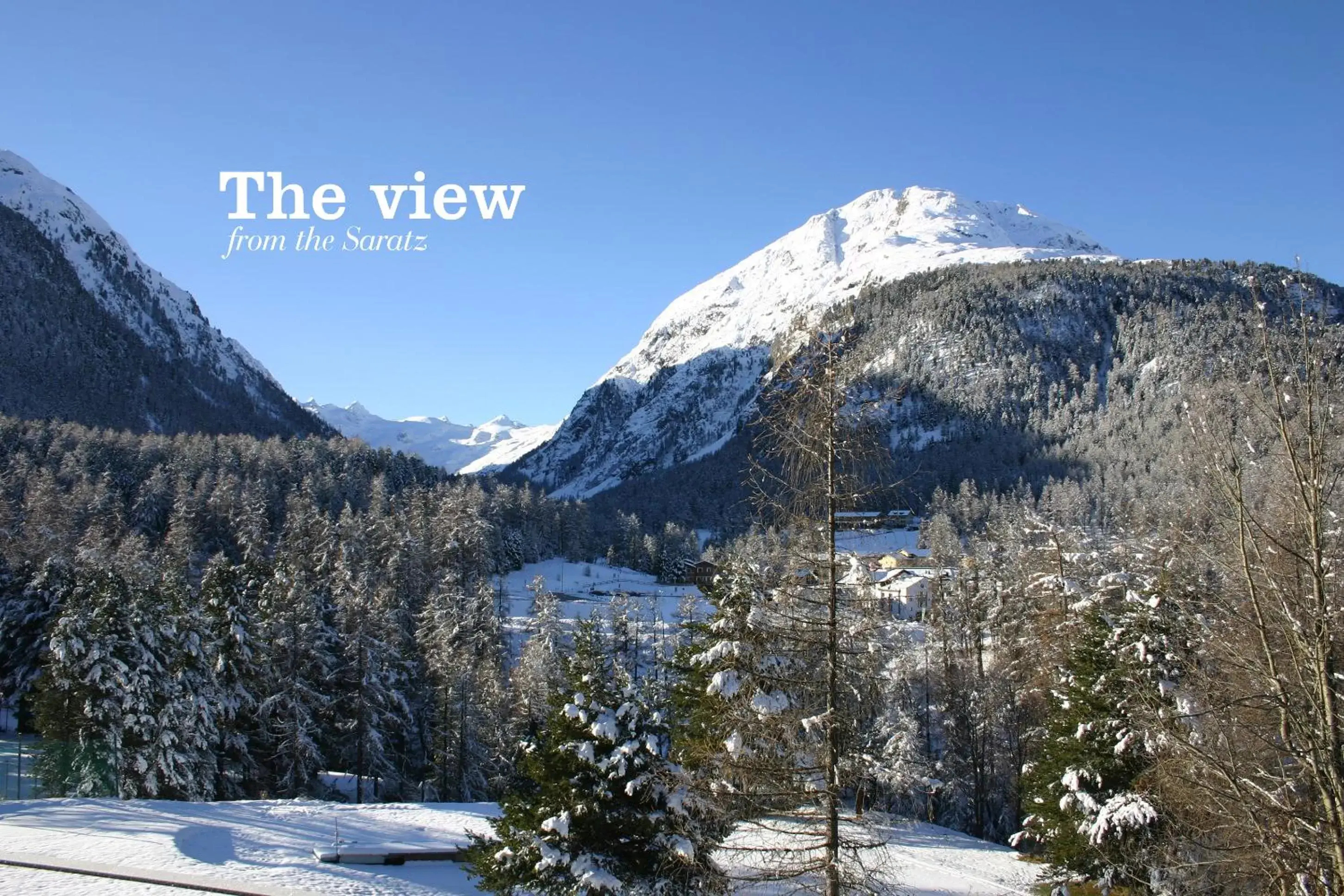 Mountain view, Winter in Hotel Saratz Pontresina