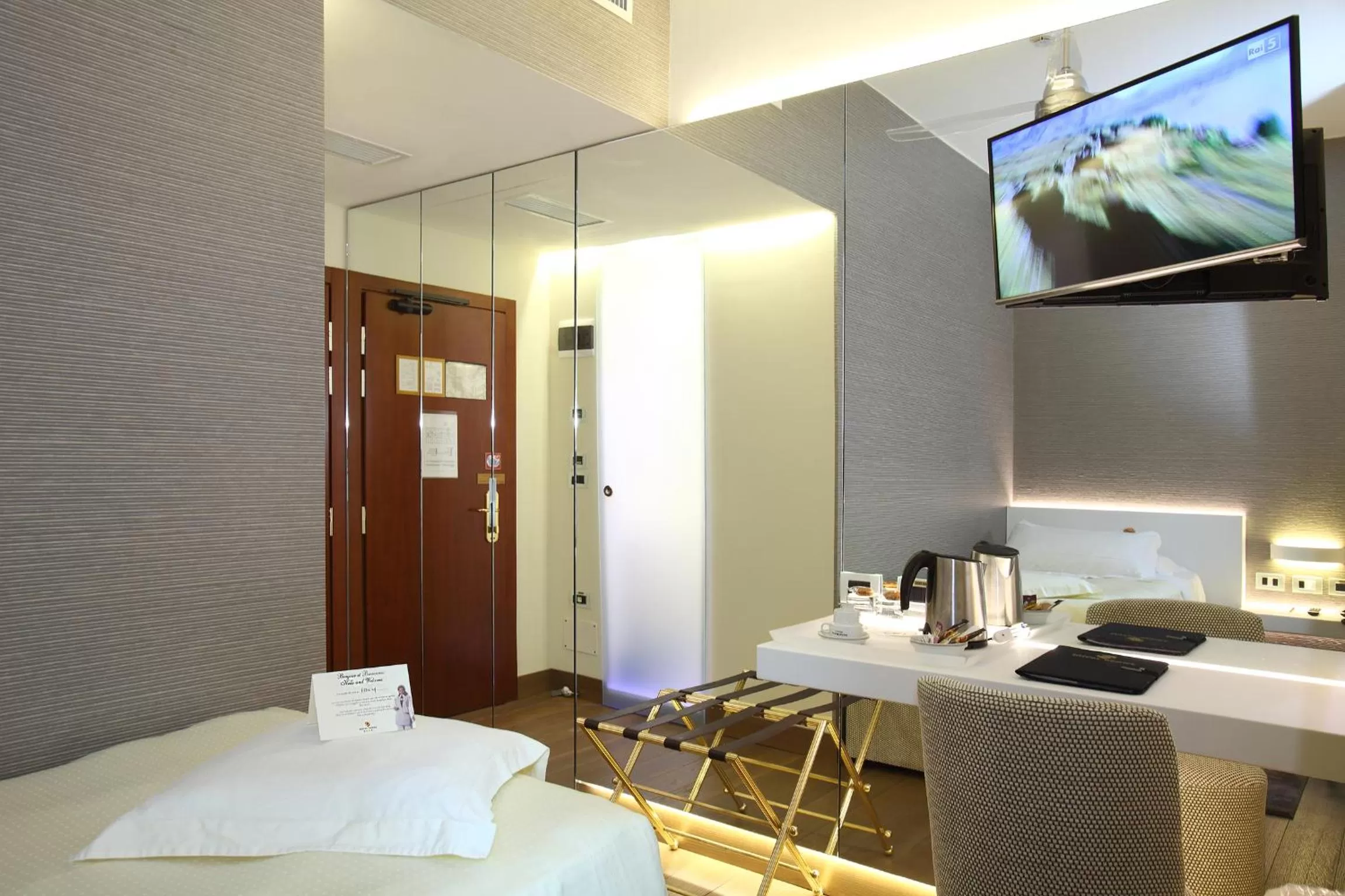 Decorative detail, Bed in Hotel Berna